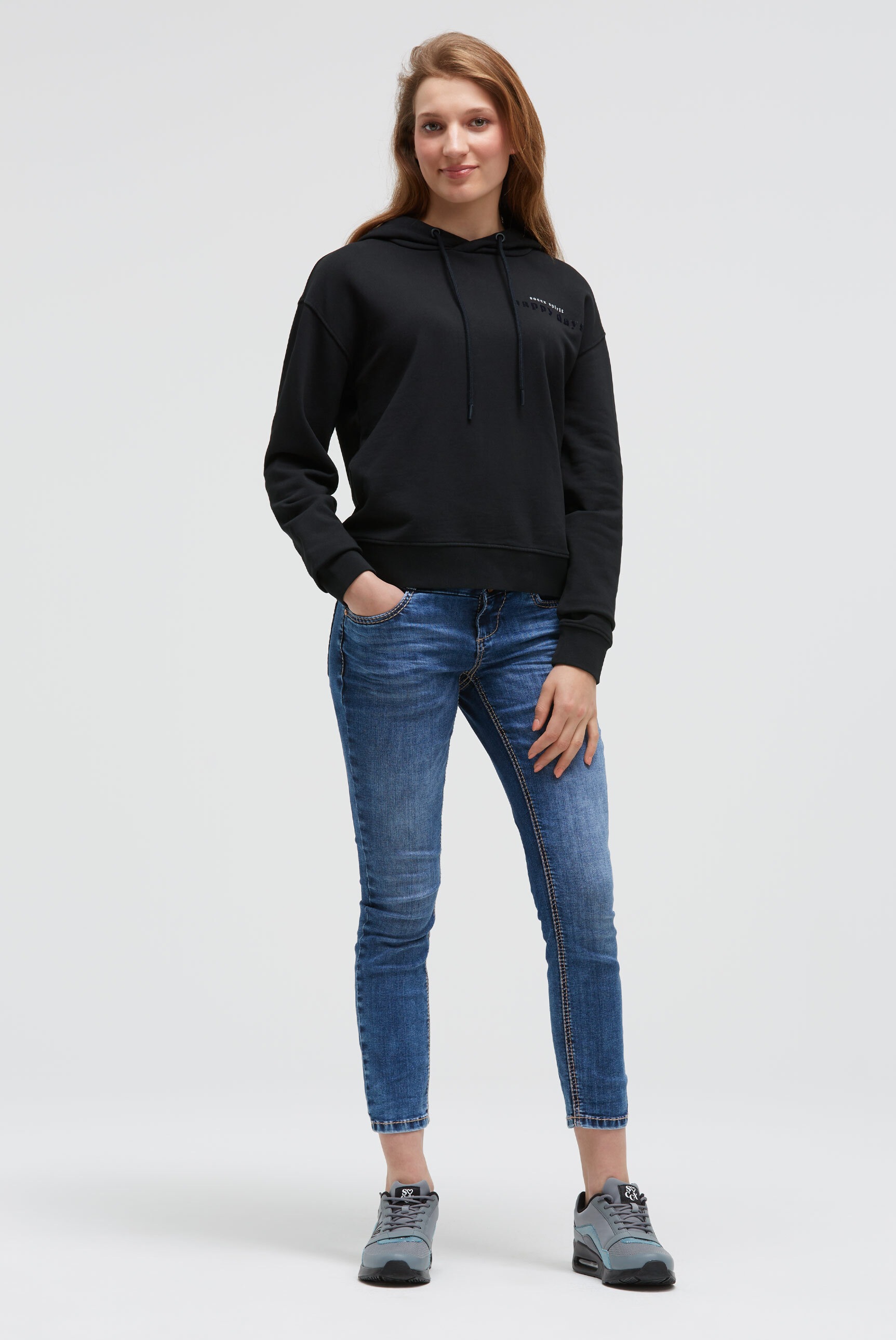 SOCCX Kapuzensweatshirt , mit Rückenprint
