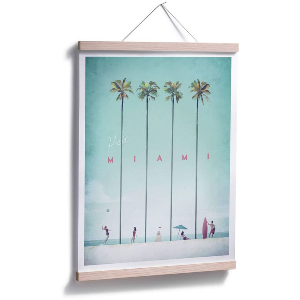 Wall-Art Poster »Palmen Urlaub Miami Strand«, Strand, (1 St.)