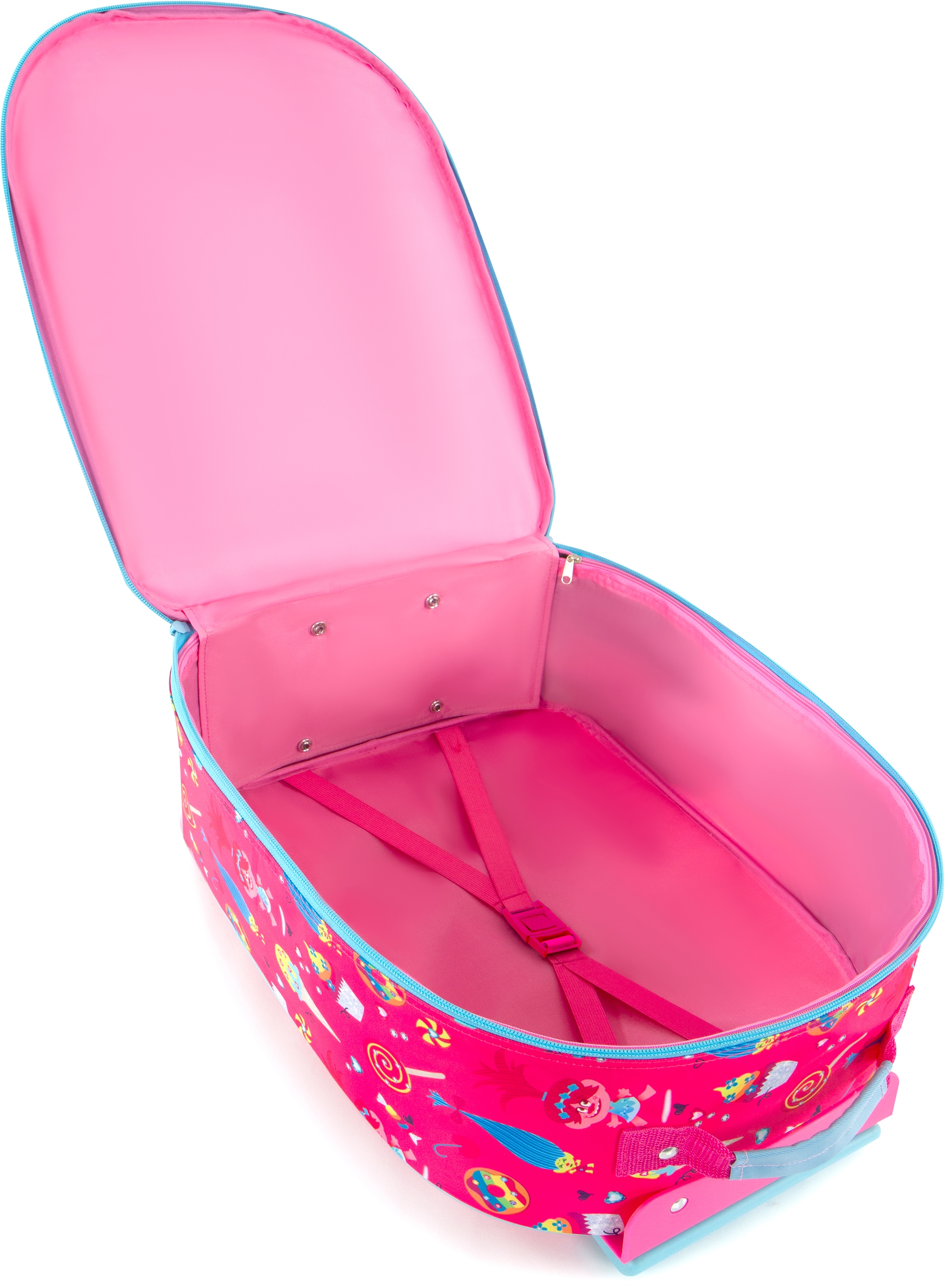 Heys Kinderkoffer »Trolls, Rosa«, 2 Rollen, Kindertrolley Kinderreisegepäck Handgepäck-Koffer