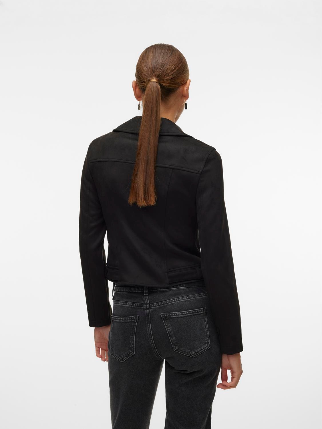 Thumbnail - Vero Moda Lederimitatjacke "VMJOSE SHORT FAUX SUEDE JACKET GA NOOS", mit asymetrischem Reißverschluss