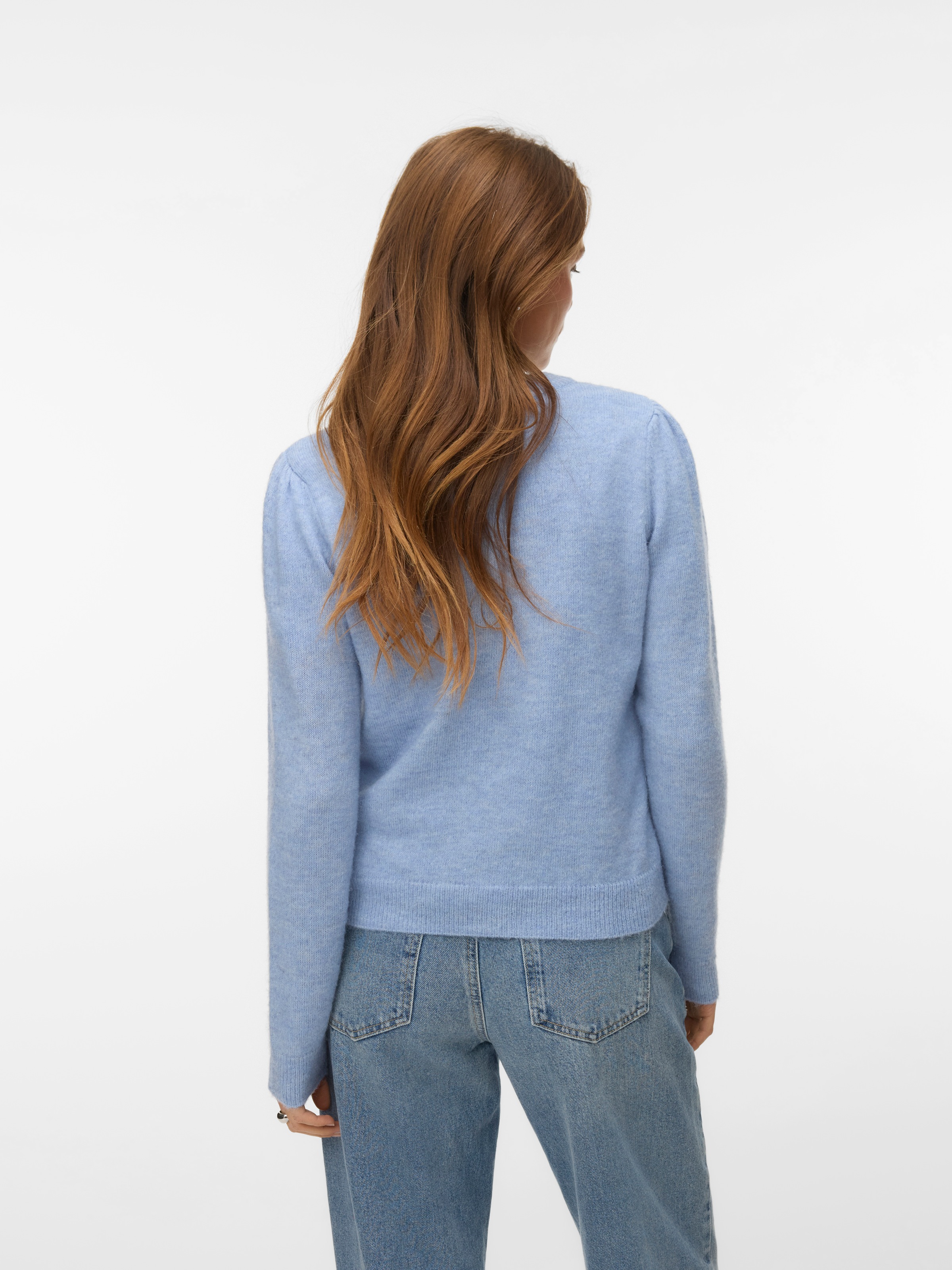 Vero Moda Strickjacke "VMFIORELLA EMB LS O-NECK SHORT CARD BOO" mit Blumens günstig online kaufen