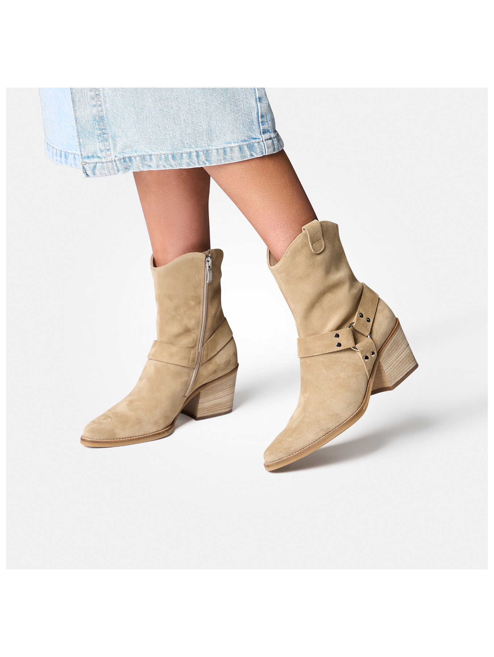 Paul Green Bikerboots »Paul Green Stiefelette Veloursleder«
