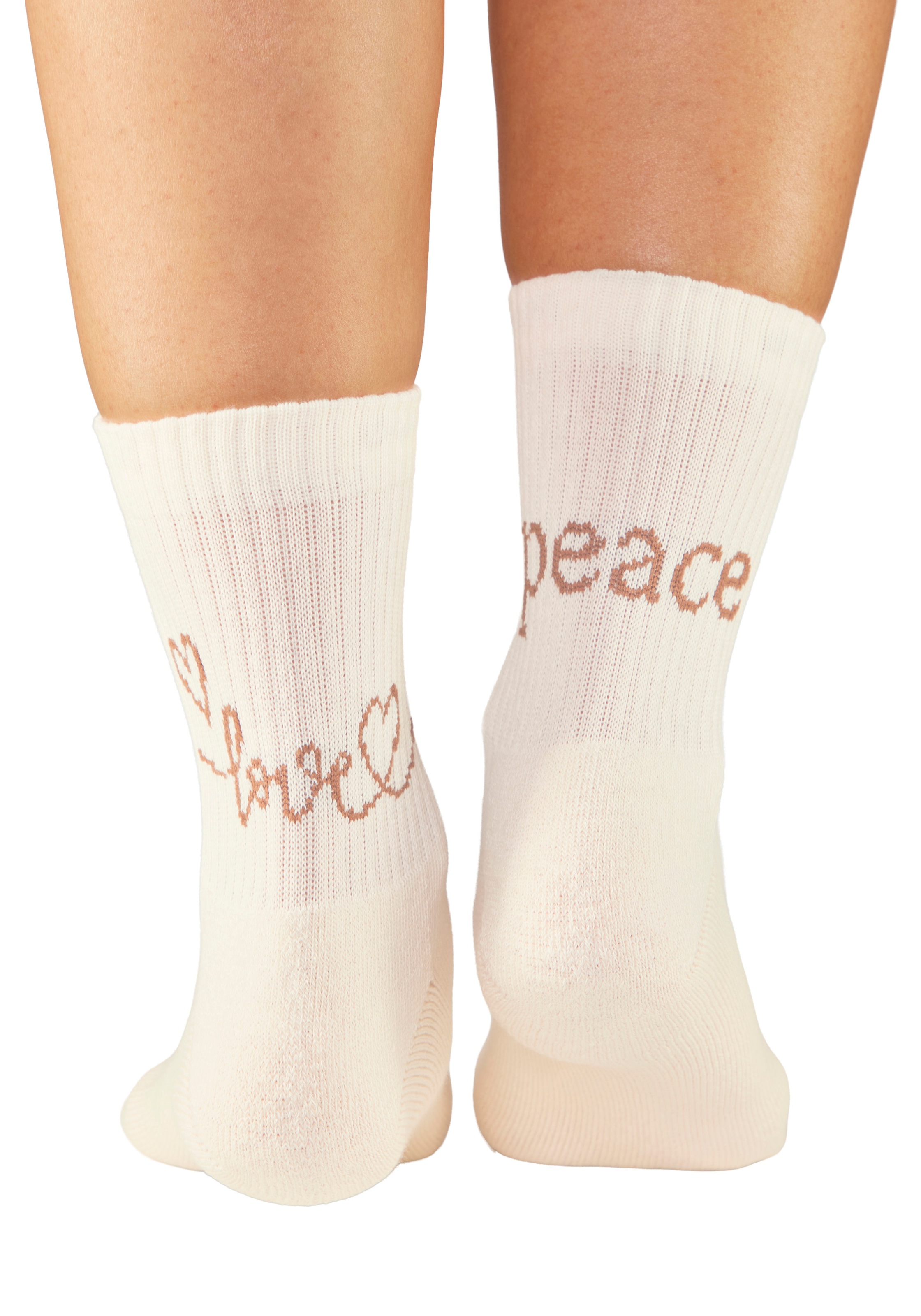 H.I.S Tennissocken »Damen Sportsocken daily socks« Packung, 7 Paar tlg. mit Fußfrottee und ansprechenden Schriftzügen