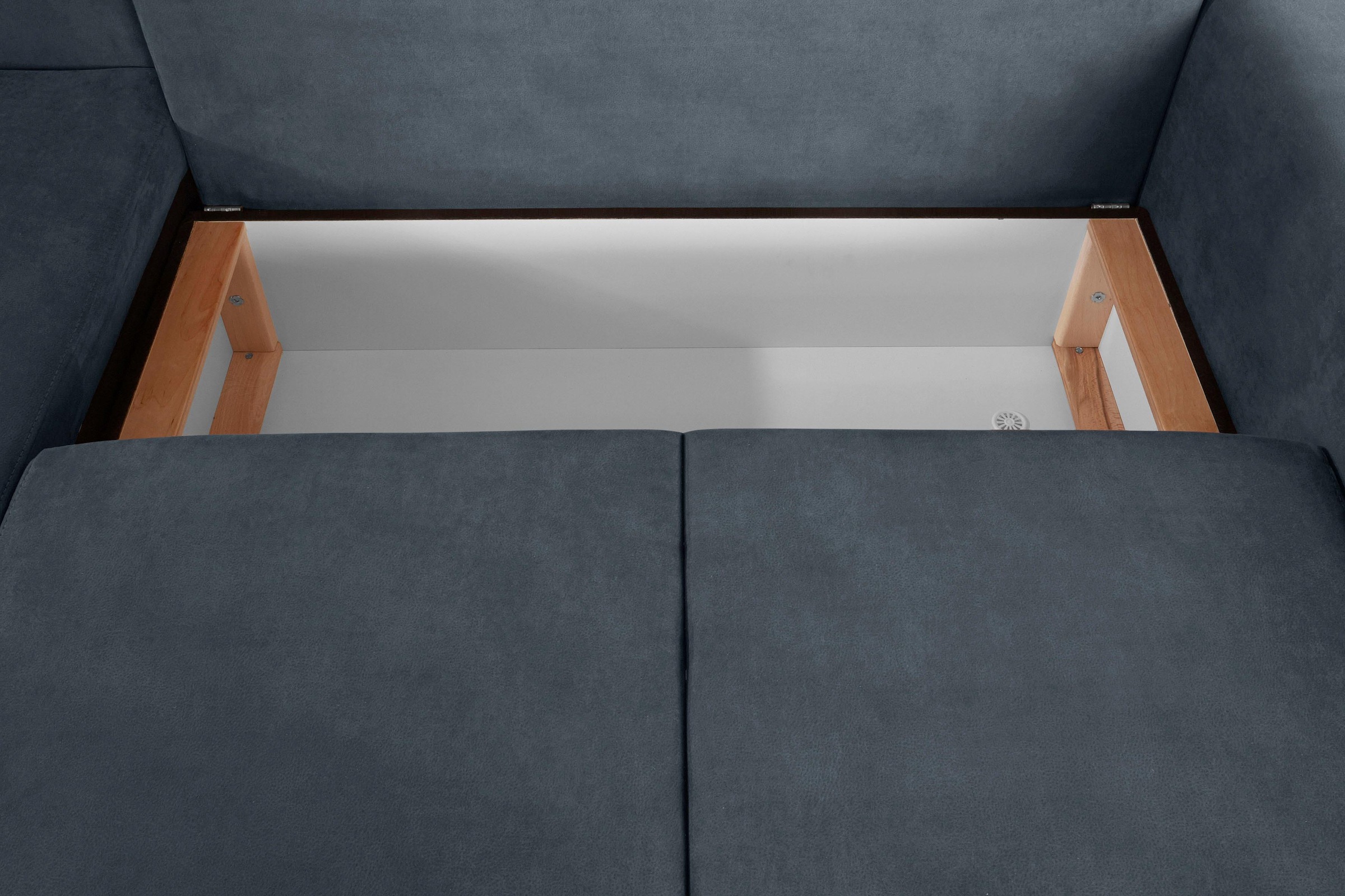 Home affaire Ecksofa »Györ«, L-Form, wahlweise mit Bettfunktion und Bettkasten incl. 2 Zierkissen
