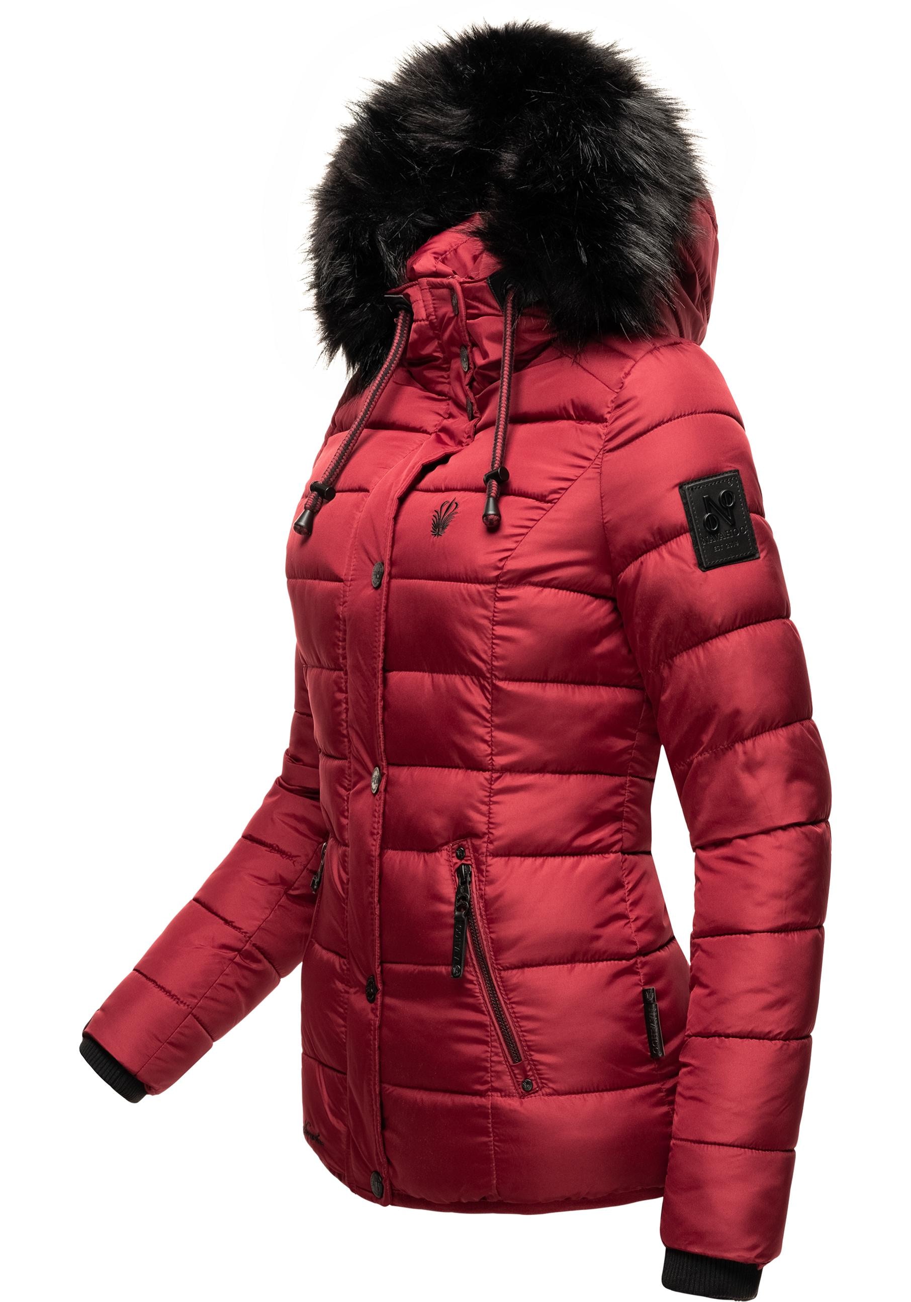 Navahoo Winterjacke »Zuckerbiene«, mit Kapuze, modische Steppjacke mit Kunstpelz Kapuze