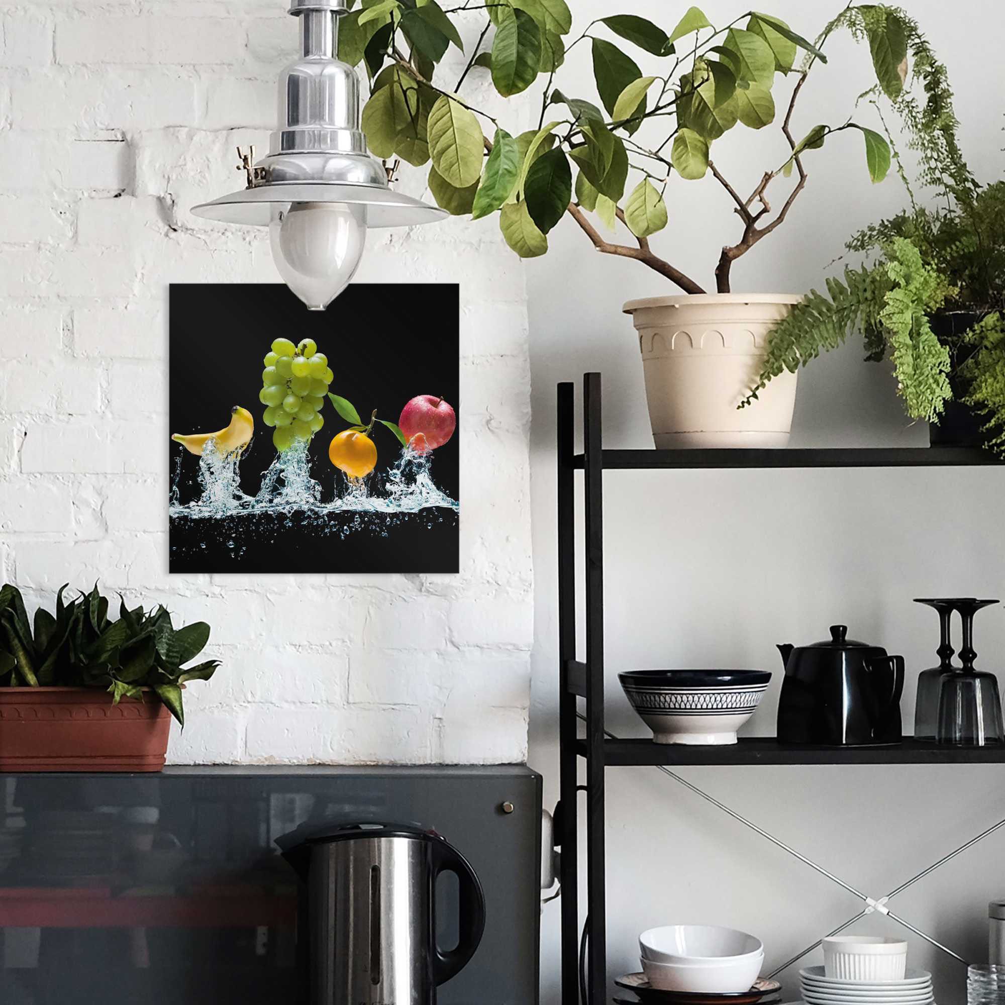 Reinders Glasbild "Frucht Splash Traube" günstig online kaufen