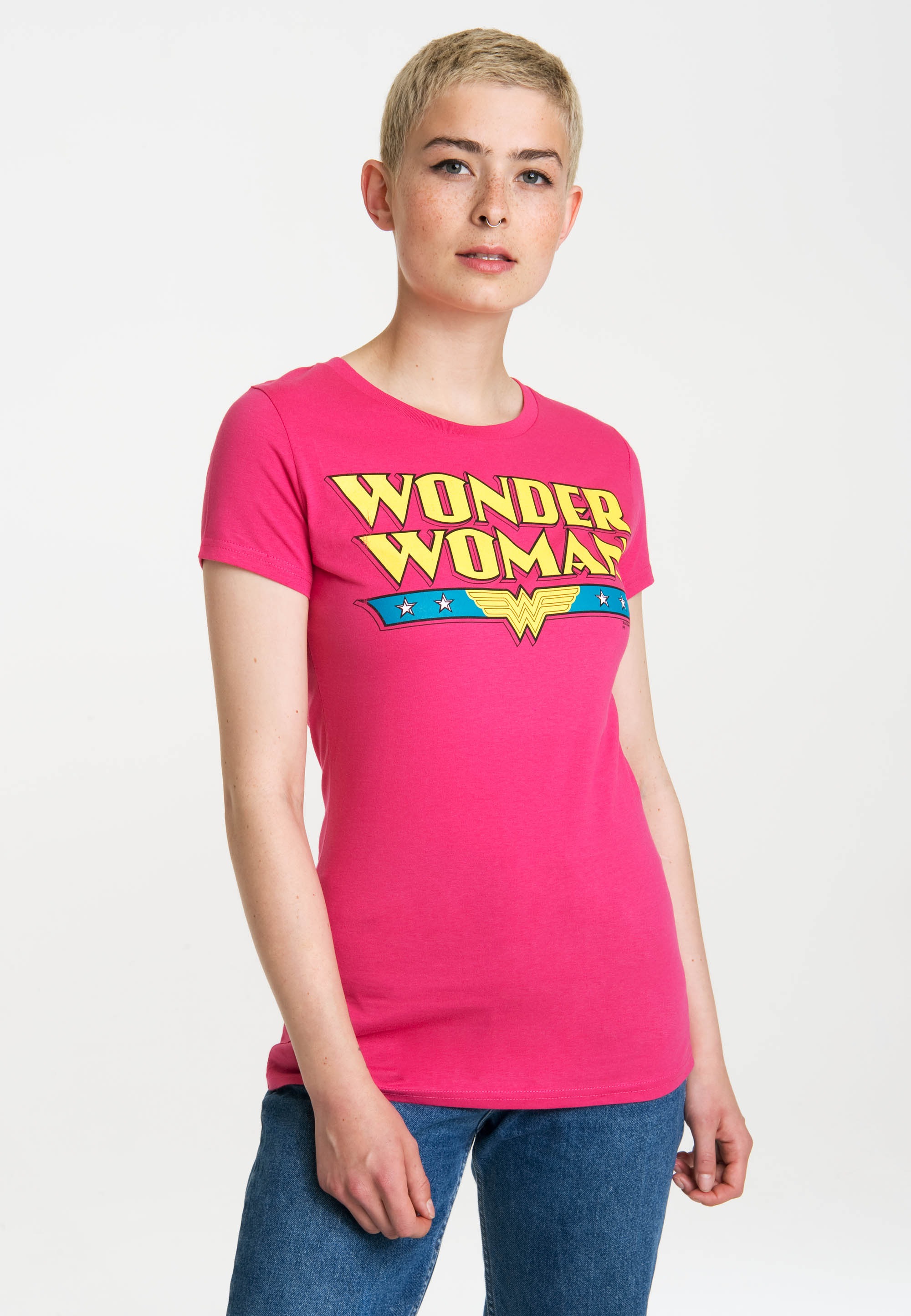 LOGOSHIRT T-Shirt »Wonder Woman - Logo«, mit coolem Frontprint