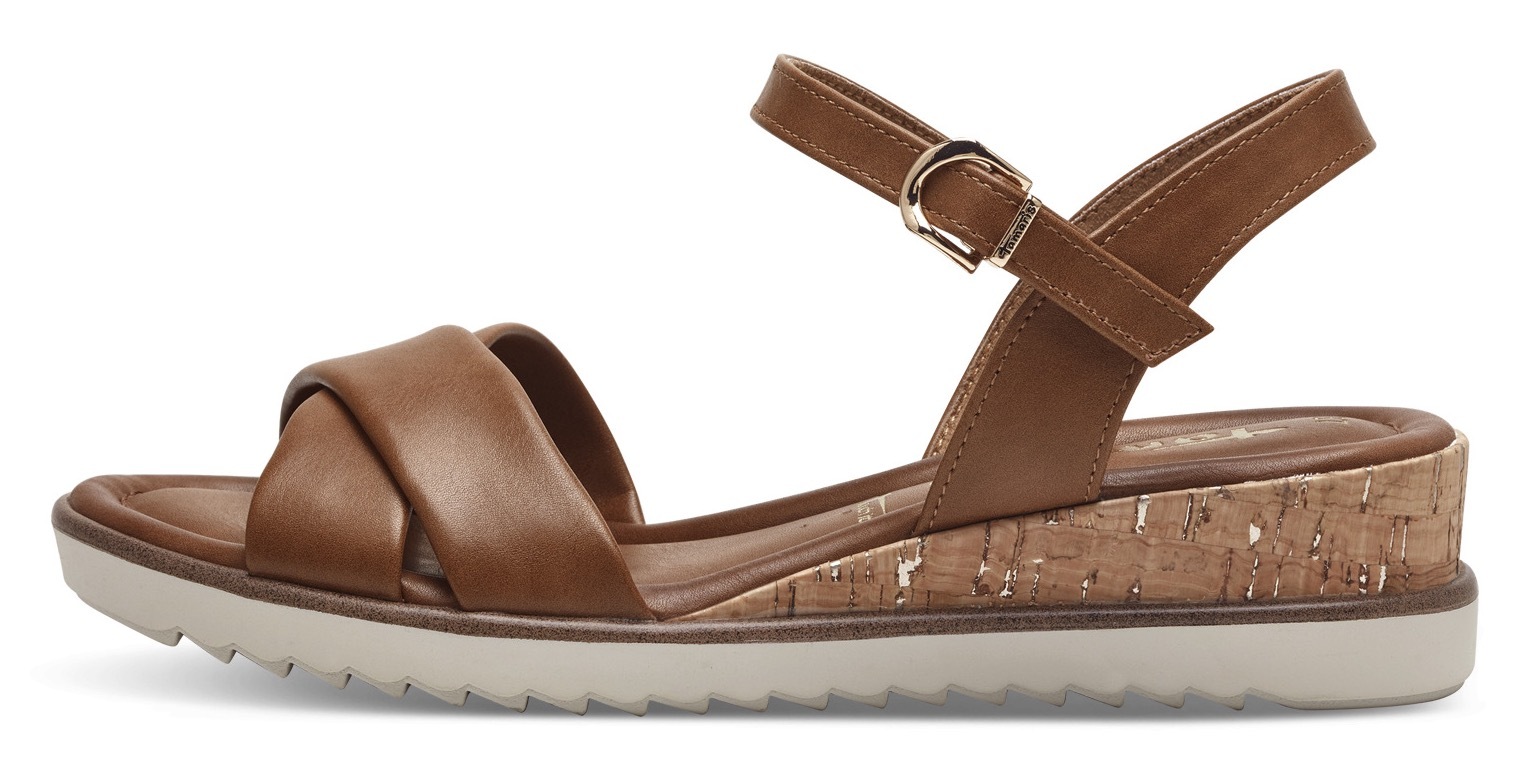 Thumbnail - Tamaris Sandalette, Keilabsatz, Sommerschuh, Riemchensandale mit Schnallenverschluss