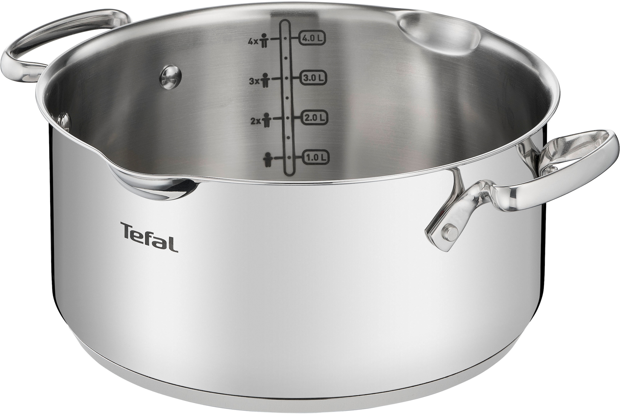 Tefal Topf-Set »G719S7_K2323S74 Duetto+ Ice Force«, Edelstahl, (Set, 10 tlg.),  rostfreier Edelstahl, Deckel m. Abgießfunktion, inkl. 3tlg. Messer-Set |  BAUR