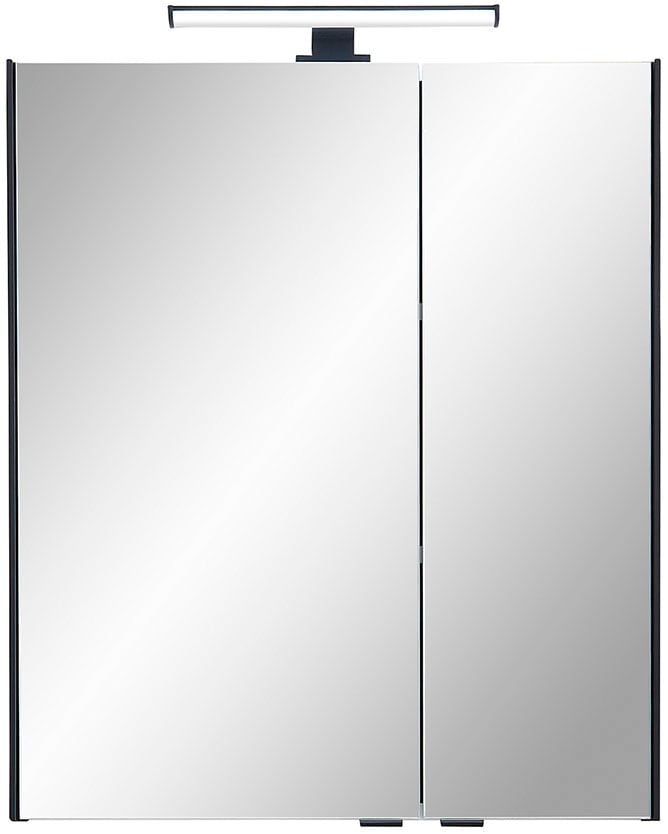 Saphir Badmöbel-Set »Quickset 395 2-teilig, Keramik-Aufsatzbecken mit LED-Spiegelschrank«, (4 St.), Waschplatz 73 cm breit, 2 Schubladen, Waschtischplatte, Bad-Set