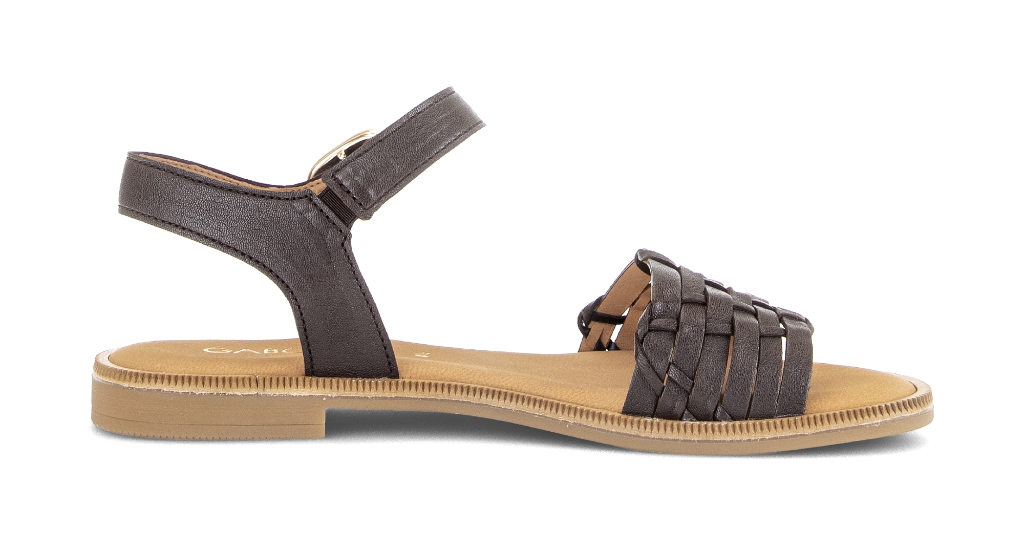 Gabor Riemchensandale  , Blockabsatz, Sommerschuh, Sandalette mit Bandage in Flechtoptik