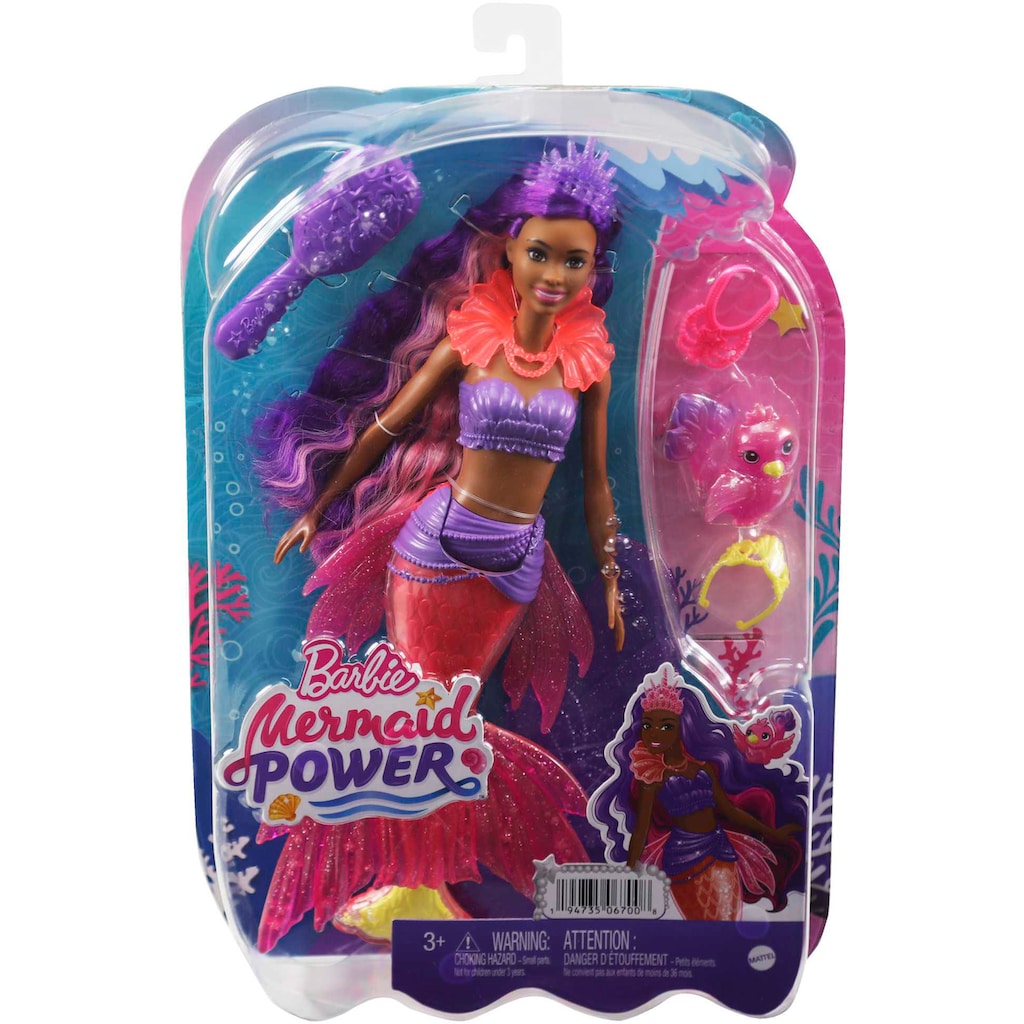 Barbie Meerjungfrauenpuppe »Meerjungfrauen Power, Brooklyn«, mit lila Haaren und Zubehör