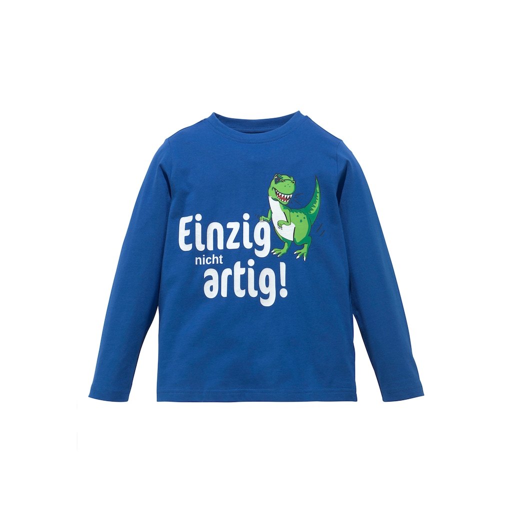 KIDSWORLD Langarmshirt »EINZIG NICHT ARTG!«