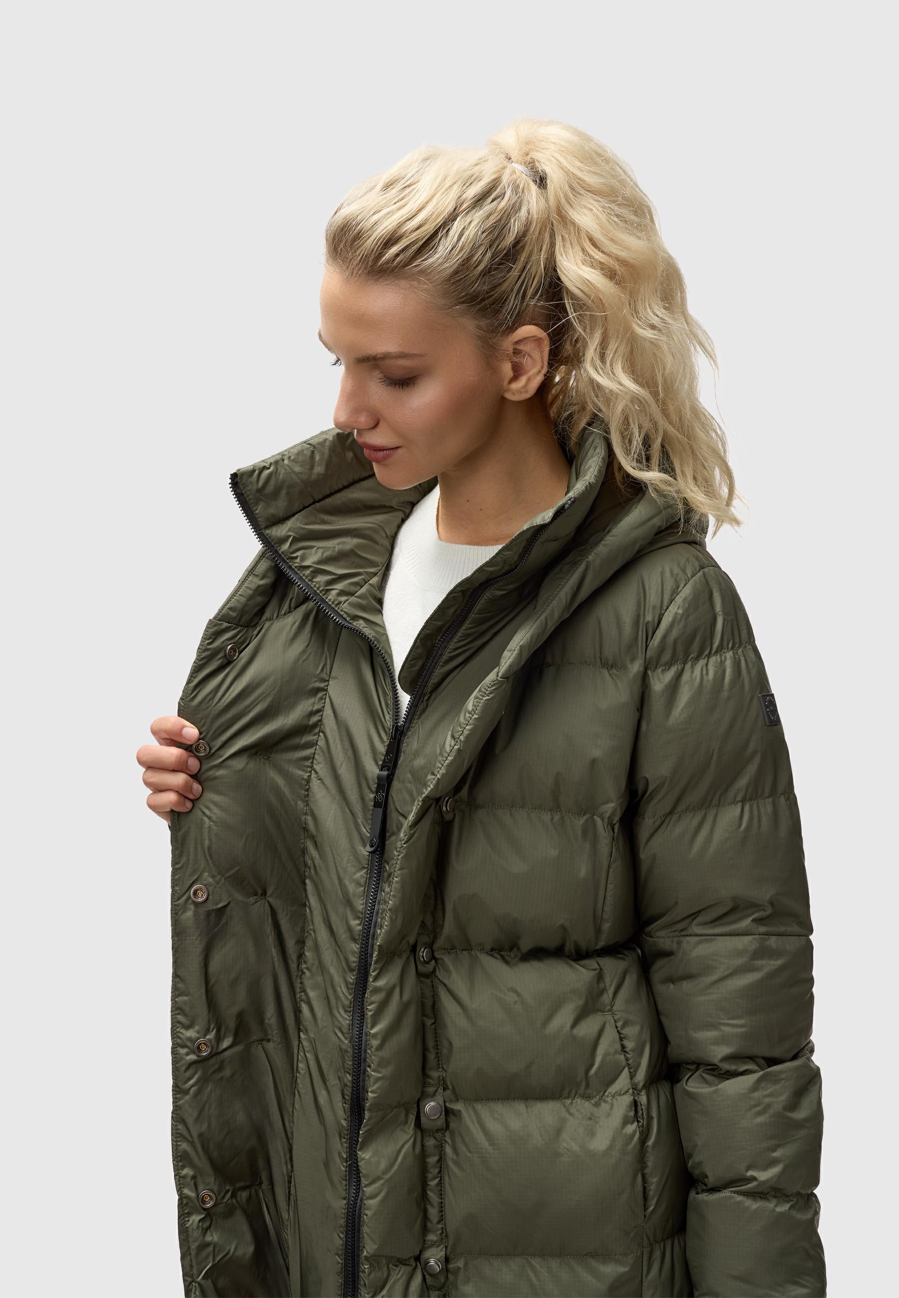 Ragwear Kurzmantel »Niara«, stylischer, gesteppter Wintermantel mit gefütterter Kapuze