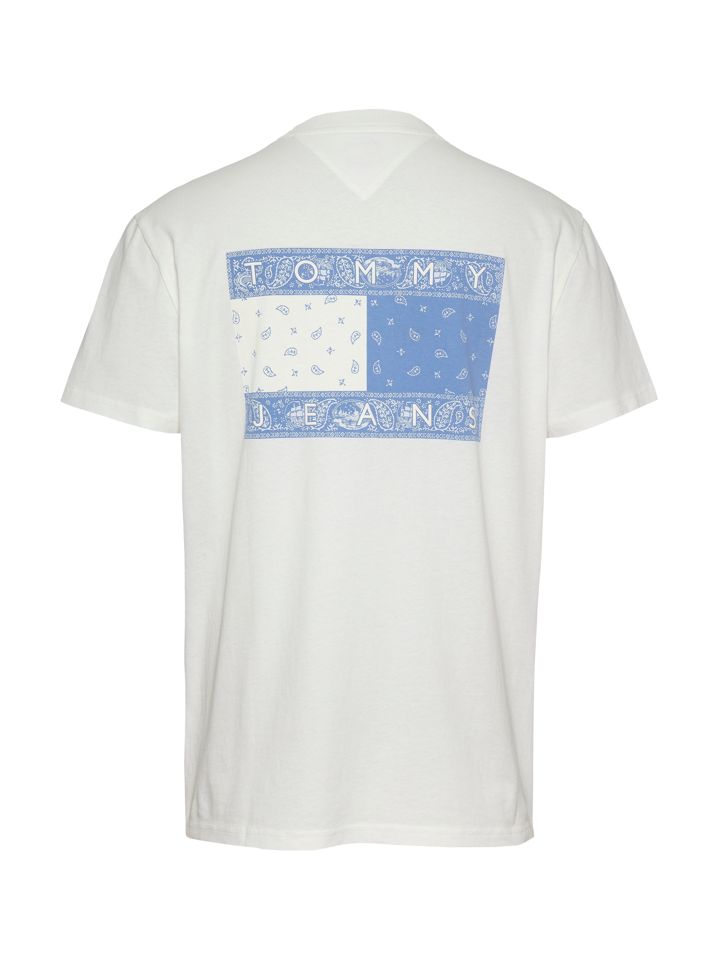 Tommy Jeans Kurzarmshirt »TJM REG PAISLEY FLAG TEE EXT«, Mit Rundhalsausschnitt