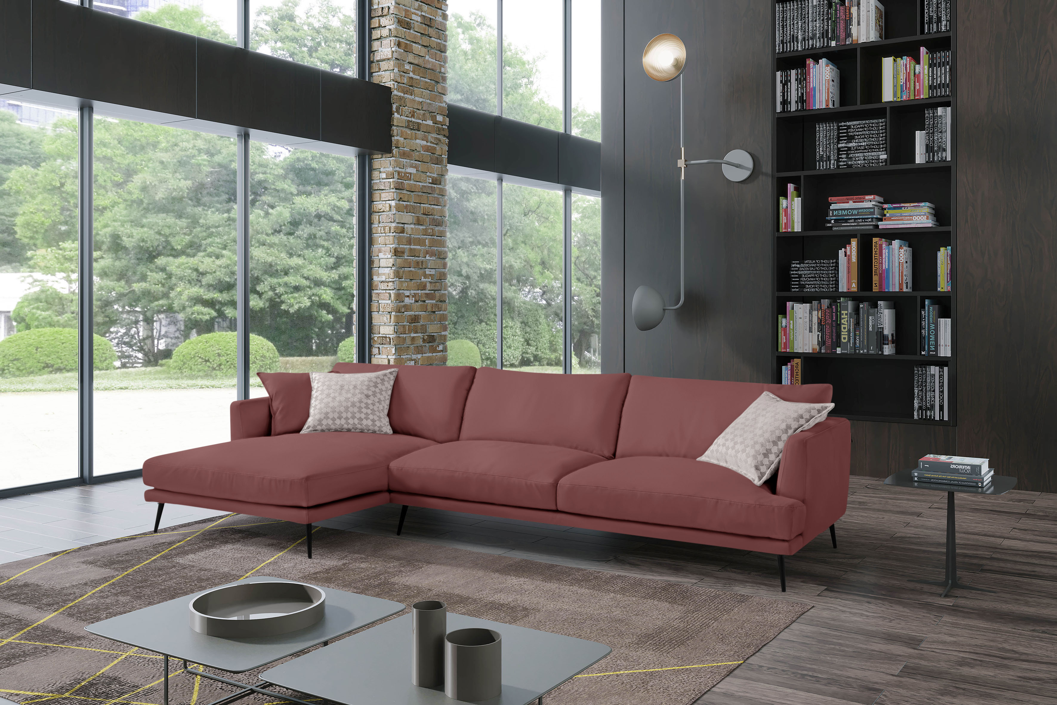 Egoitaliano Ecksofa "Sophia, Designsofa mit extrakomfortablem Sitzkomfort, Breite 274cm" mit Daunenfederung, L-Form