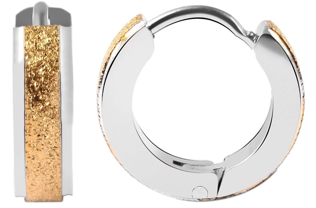 Paar Creolen ADELIA´S "Damen Creolen aus Edelstahl Ø 9 mm", silber, Ohrringe, Damen, Damen, Edelstahl