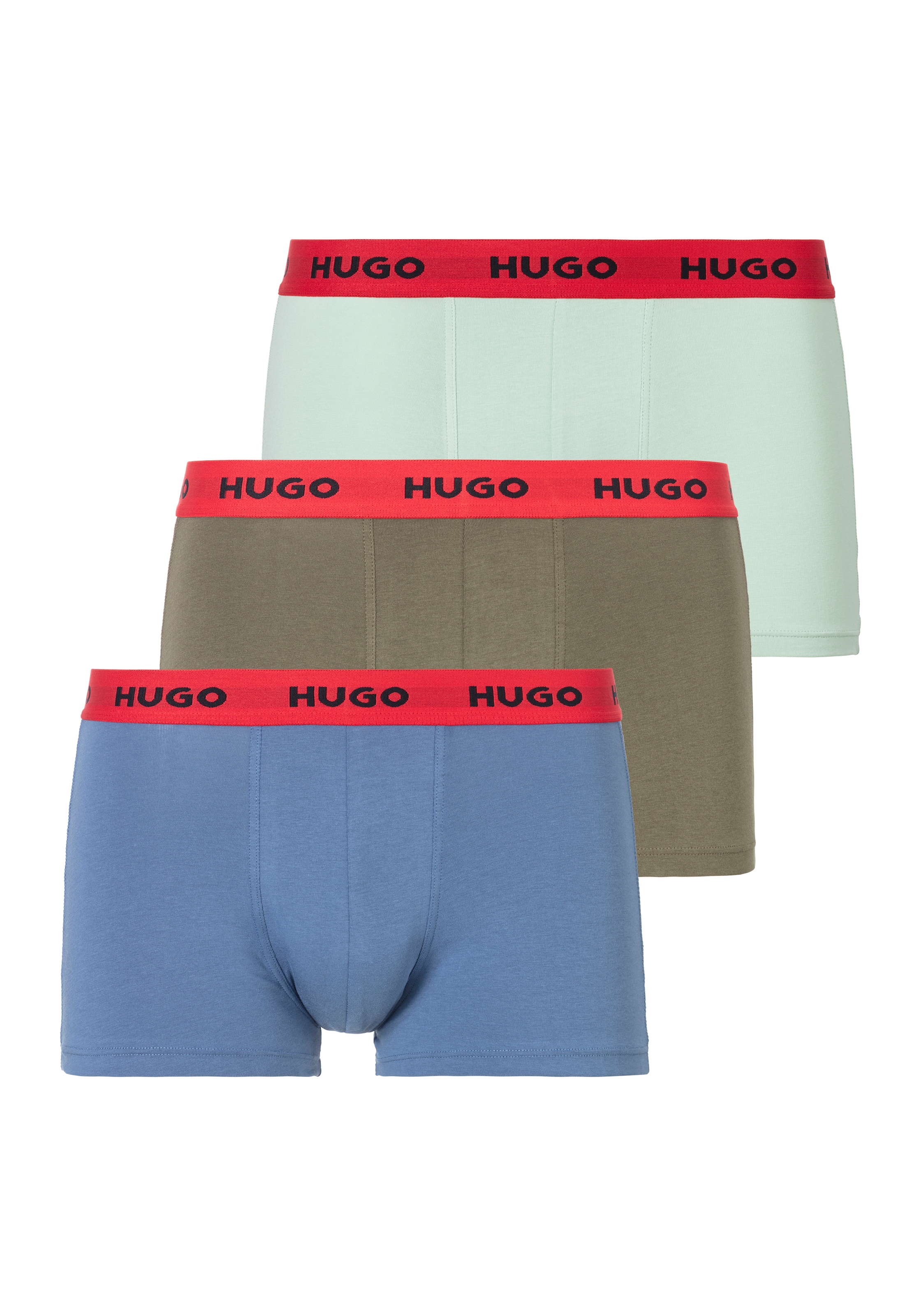 HUGO Underwear Trunk "TRUNK TRIPLET", (Packung, 3 St.), mit Logobund