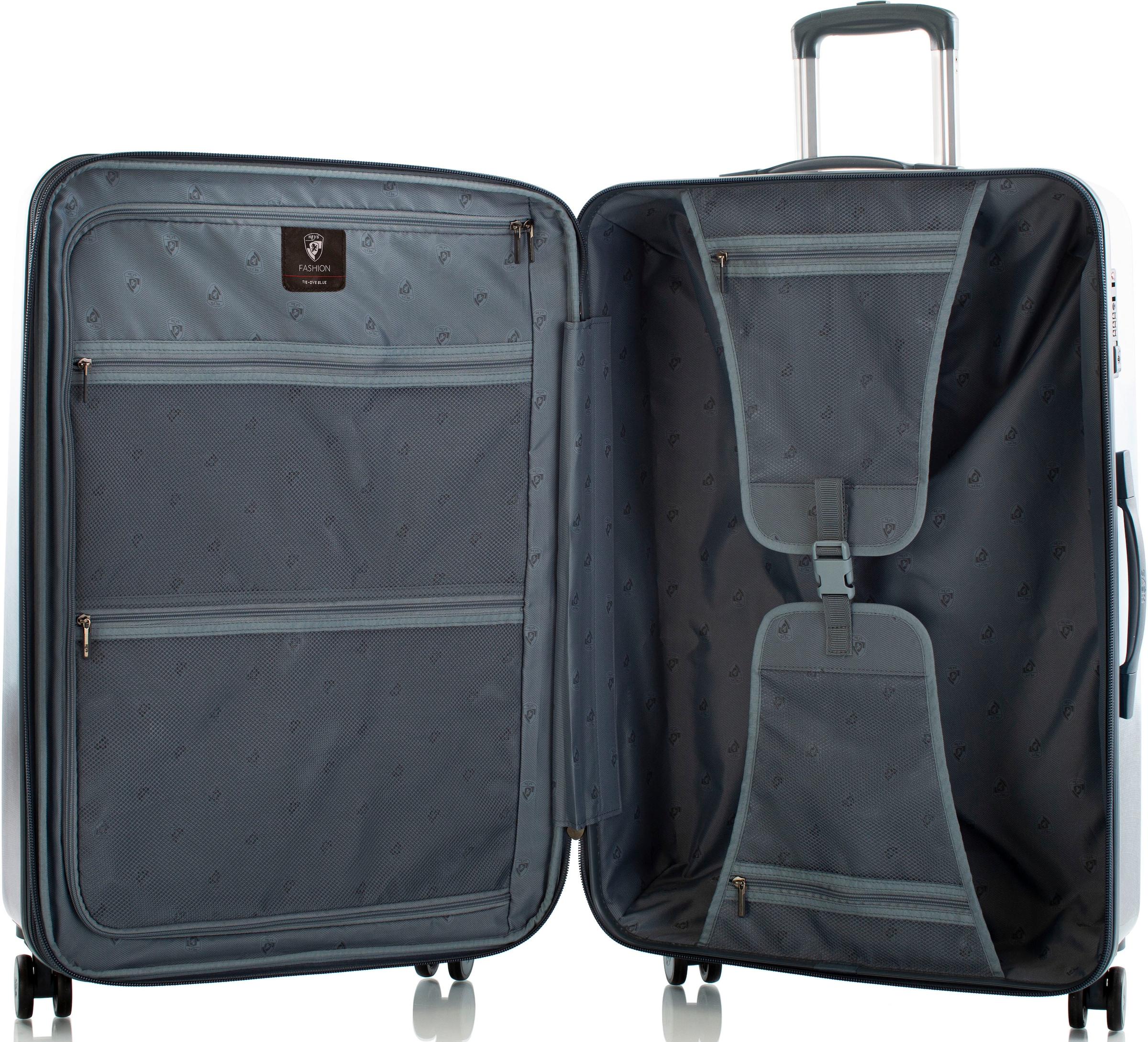 Heys Hartschalen-Trolley »Tie-Dye blau, 76 cm«, 4 Rollen, Heys x Joachim Llambi Reisegepäck TSA Schloss Volumenerweiterung