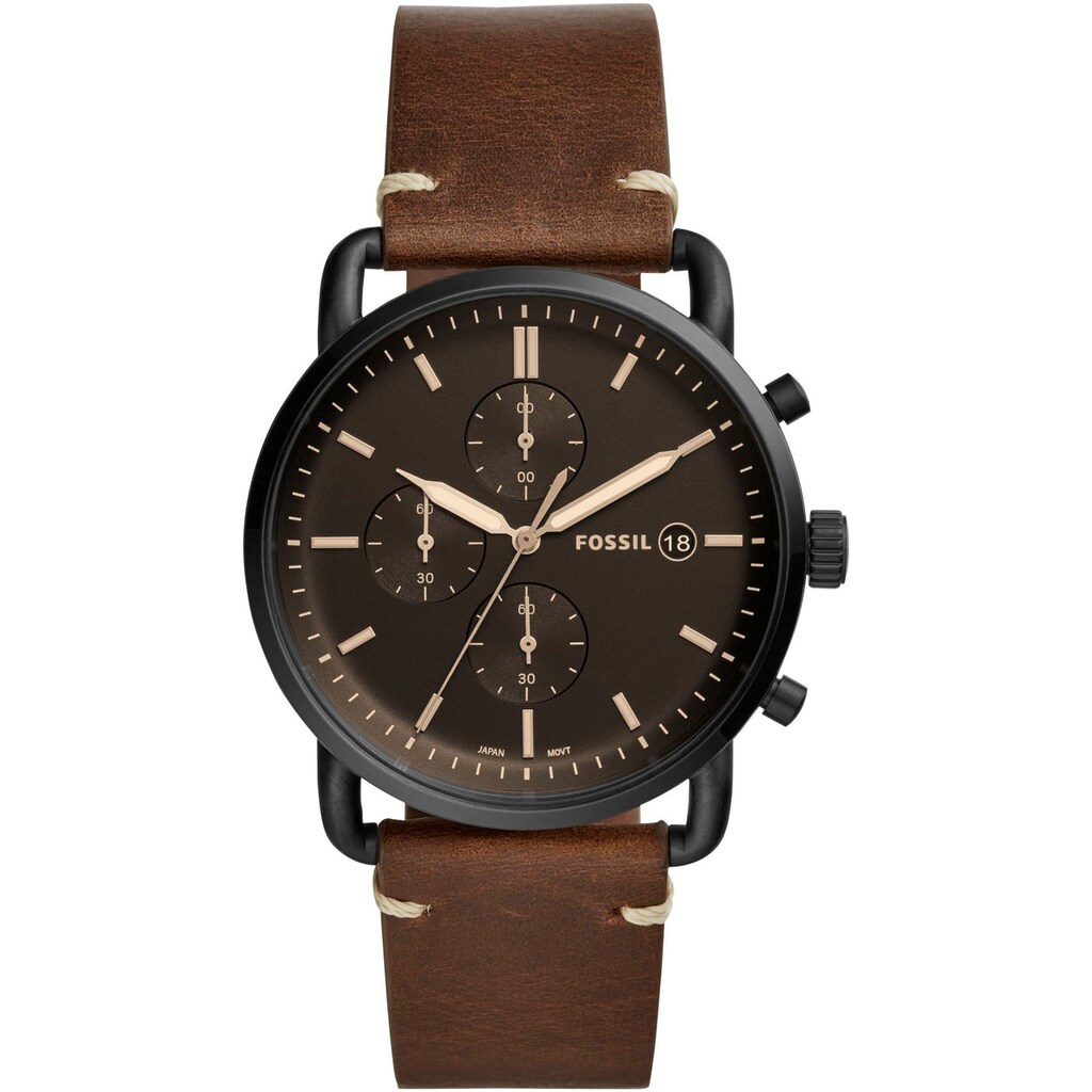 Fossil Chronograph »COMMUTER, FS5403«, Quarzuhr, Armbanduhr, Herrenuhr, Stoppfunktion