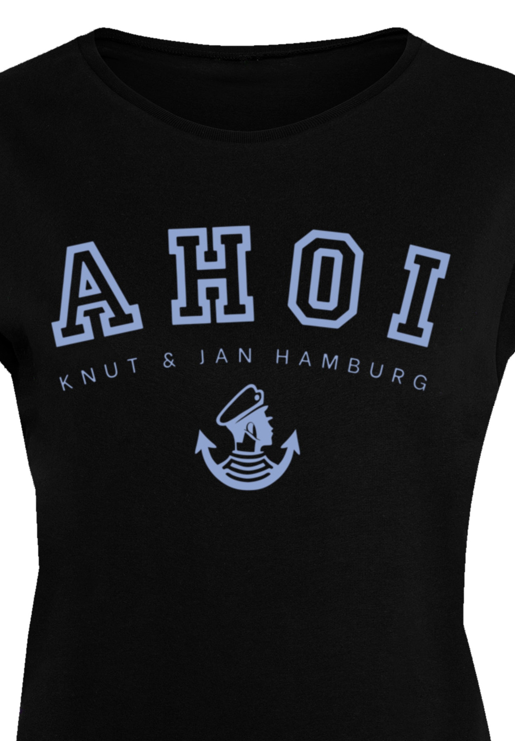 F4NT4STIC T-Shirt »PLUS SIZE Ahoi Knut & Jan Hamburg«, Print