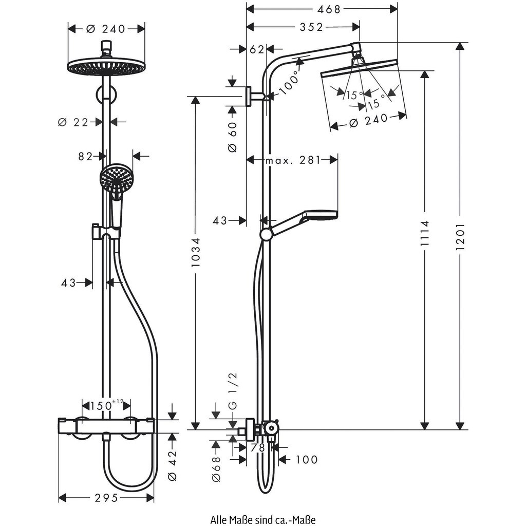 hansgrohe Duschsystem »Crometta S«, (Komplett-Set)