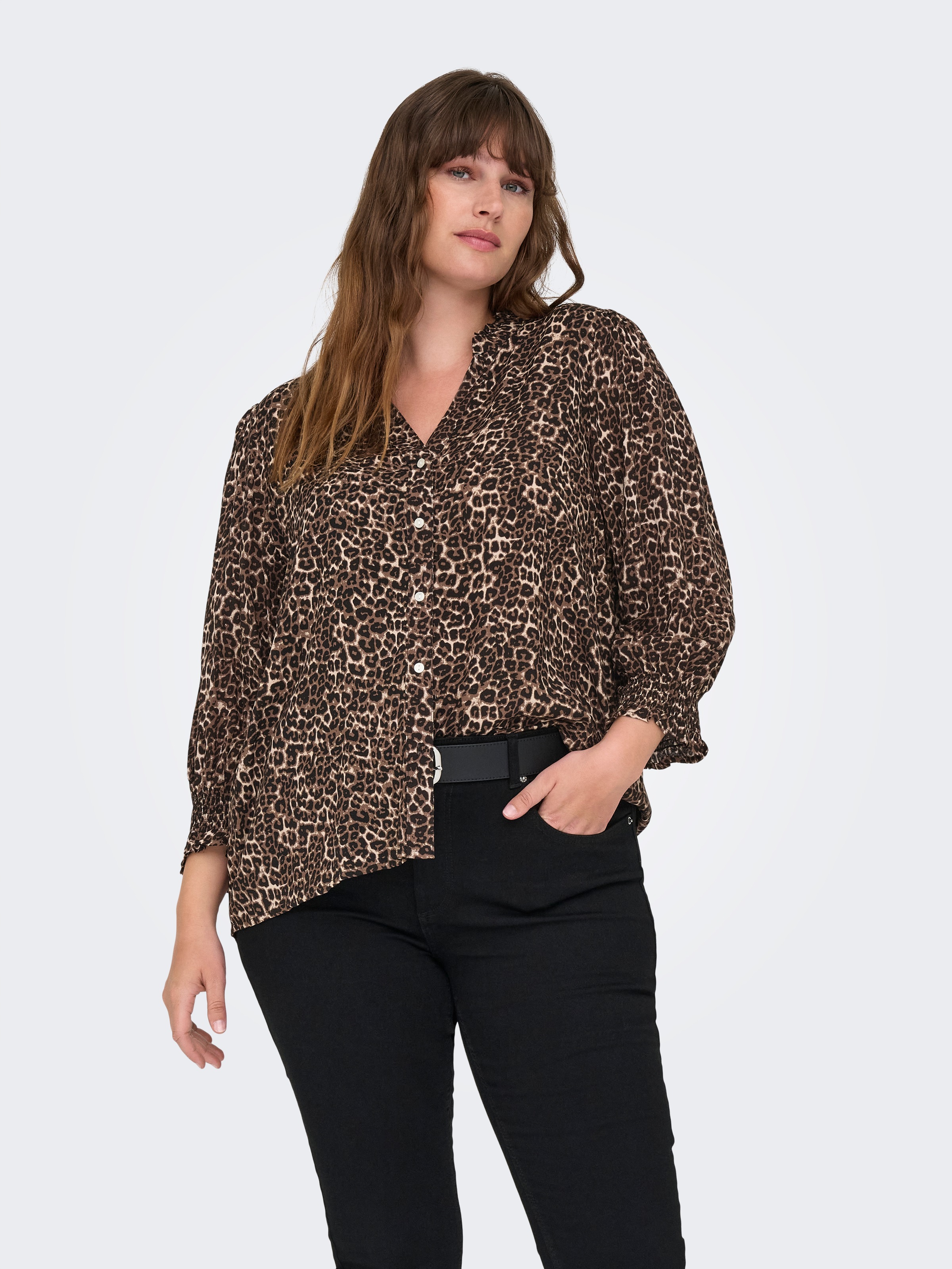 ONLY CARMAKOMA Druckbluse "CARRAYA 3/4 SHIRT WVN NOOS" günstig online kaufen
