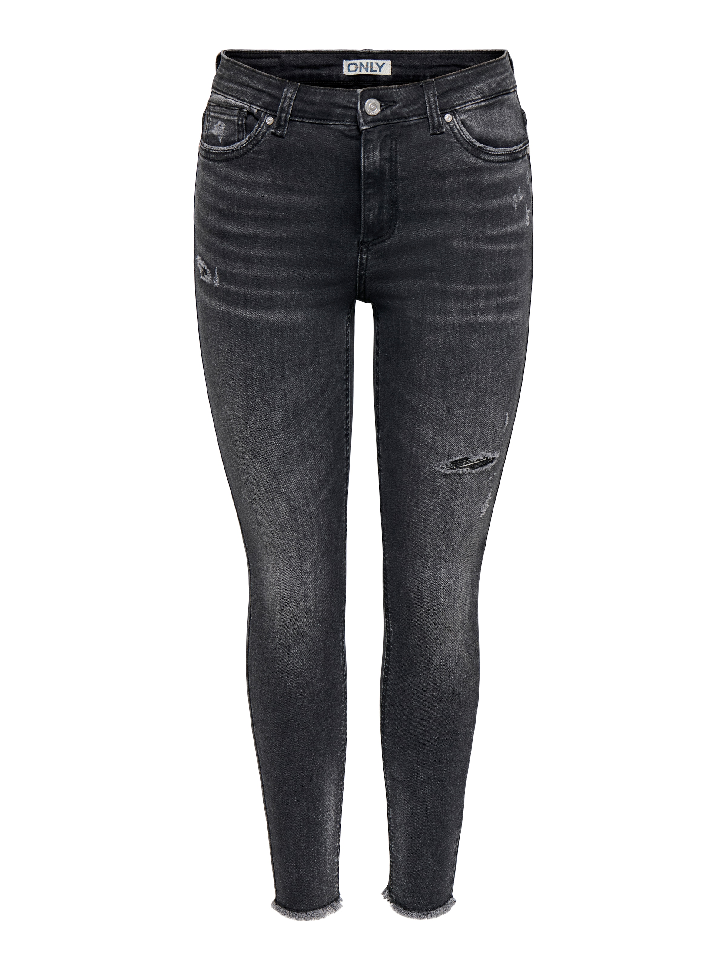 ONLY Skinny-fit-Jeans "ONLWAUW MW SK ANK RW DNM" Baumwollmischung, mid waist