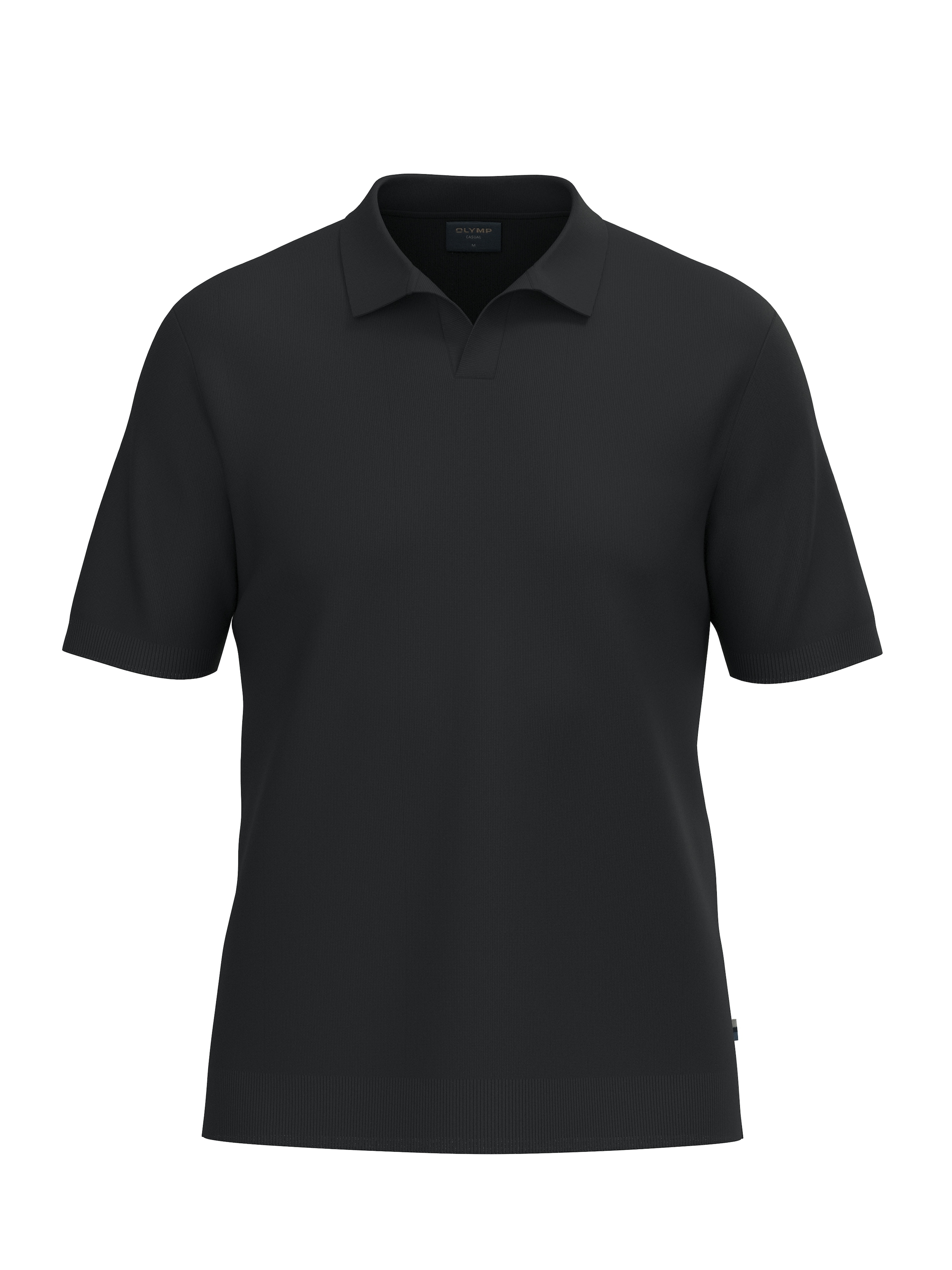 OLYMP Poloshirt »Strick Casual« mit geripptem Kragen, unifarben