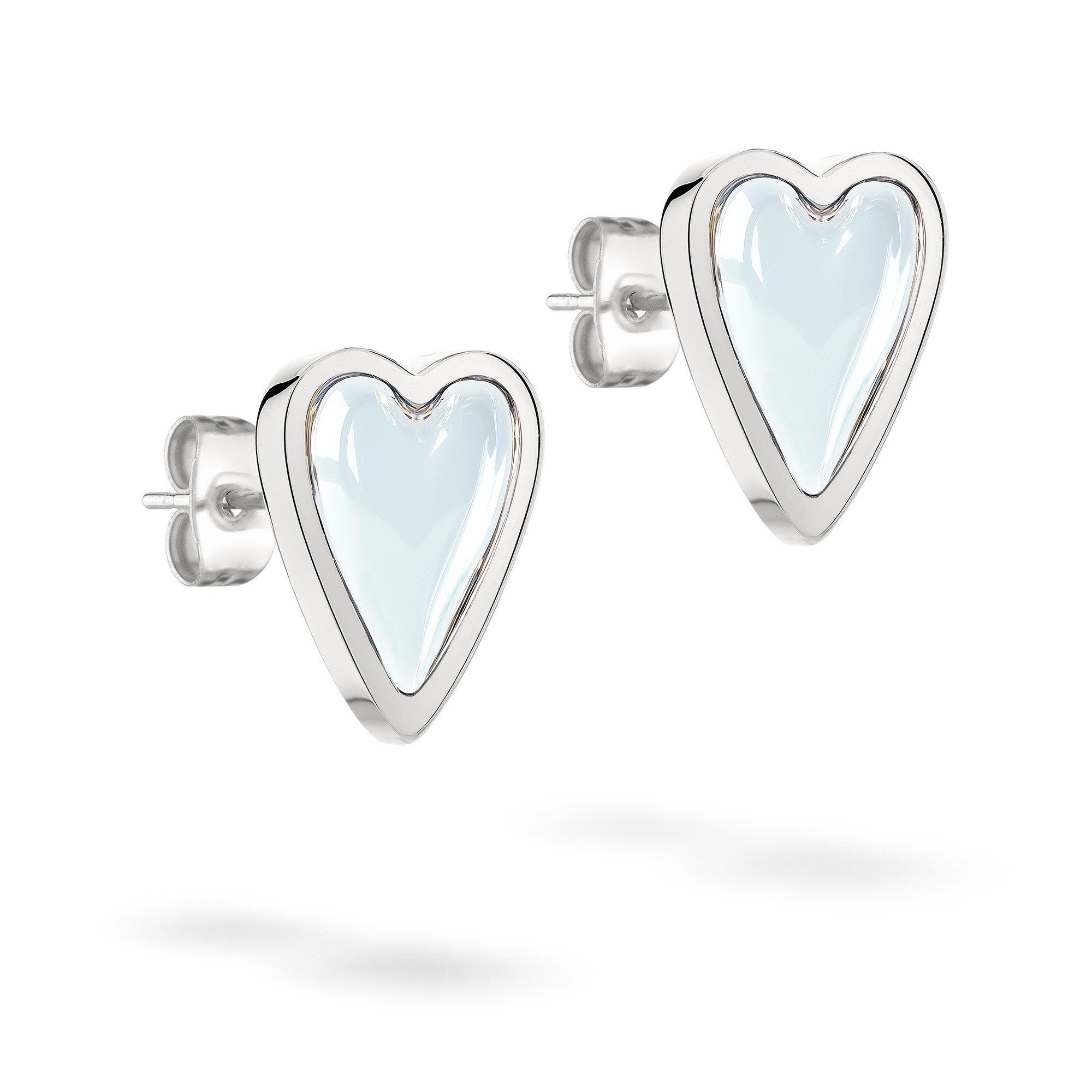 Liebeskind Berlin Paar Ohrstecker »Schmuck Geschenk Edelstahl Ohrringe Glass Heart« mit Glasstein