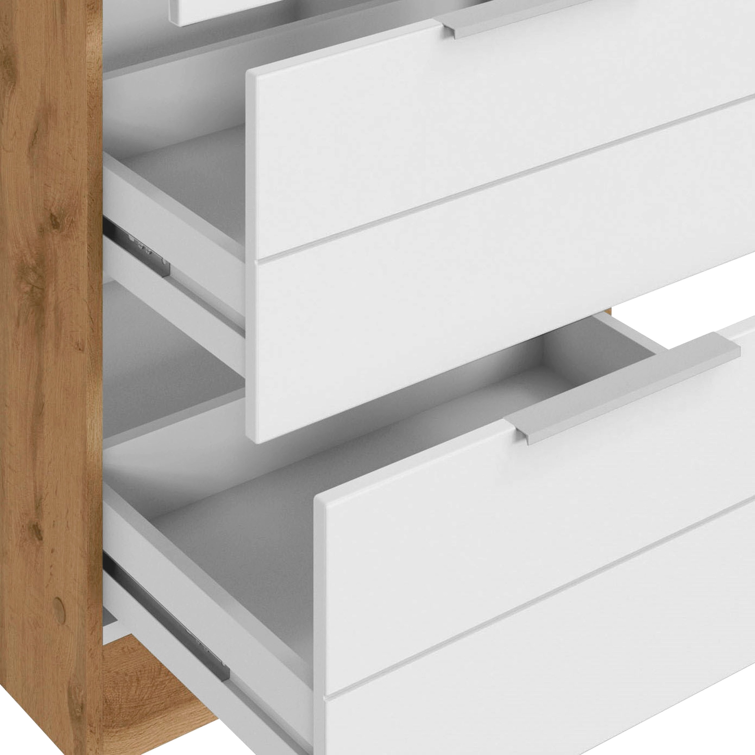 KOCHSTATION Auszugsunterschrank »KS-Luhe«, 60 cm breit, hochwertige MDF-Fronten mit waagerechter Lisene