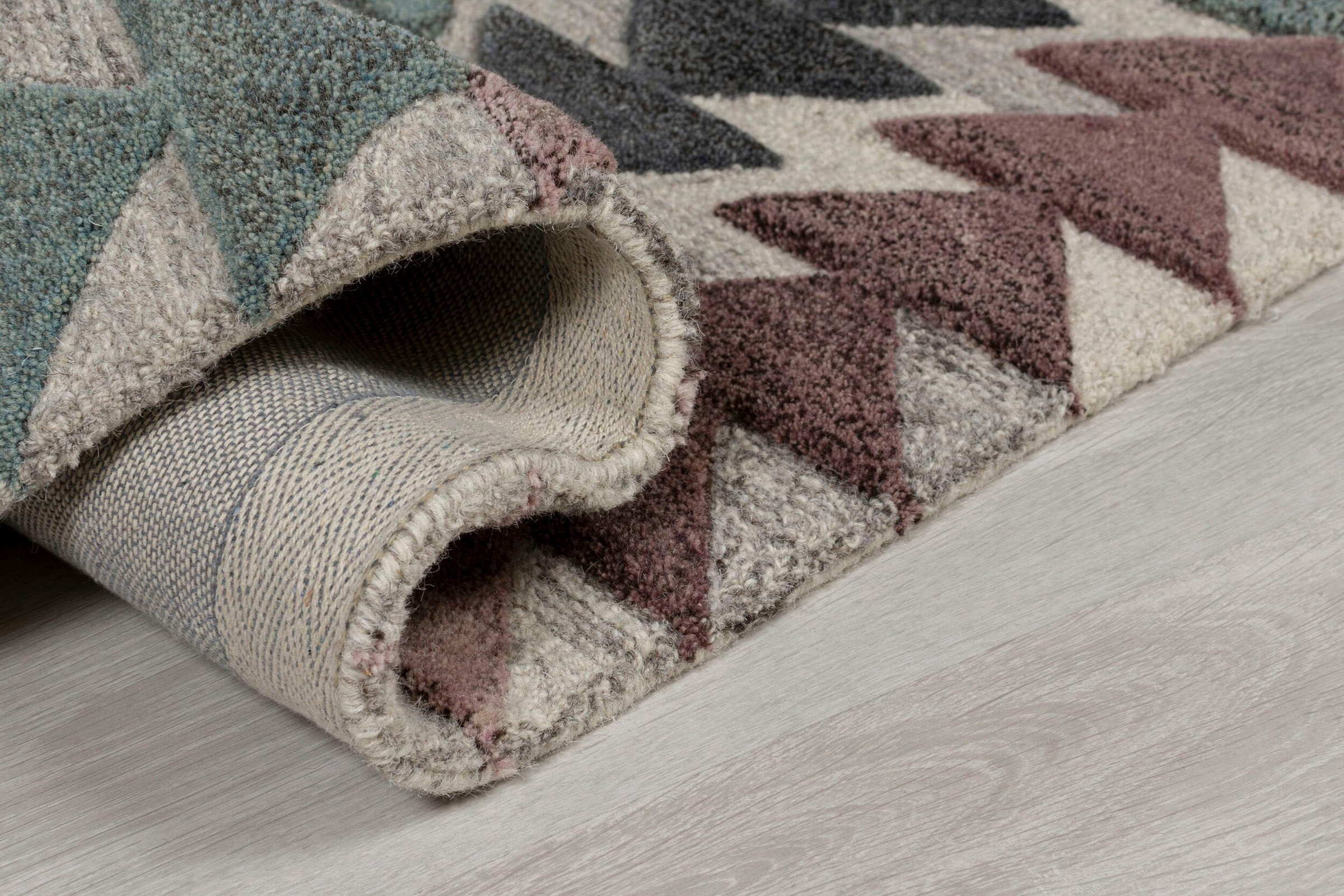 FLAIR RUGS Wollteppich »Archer«, rechteckig, 10 mm Höhe, geometrisches Design