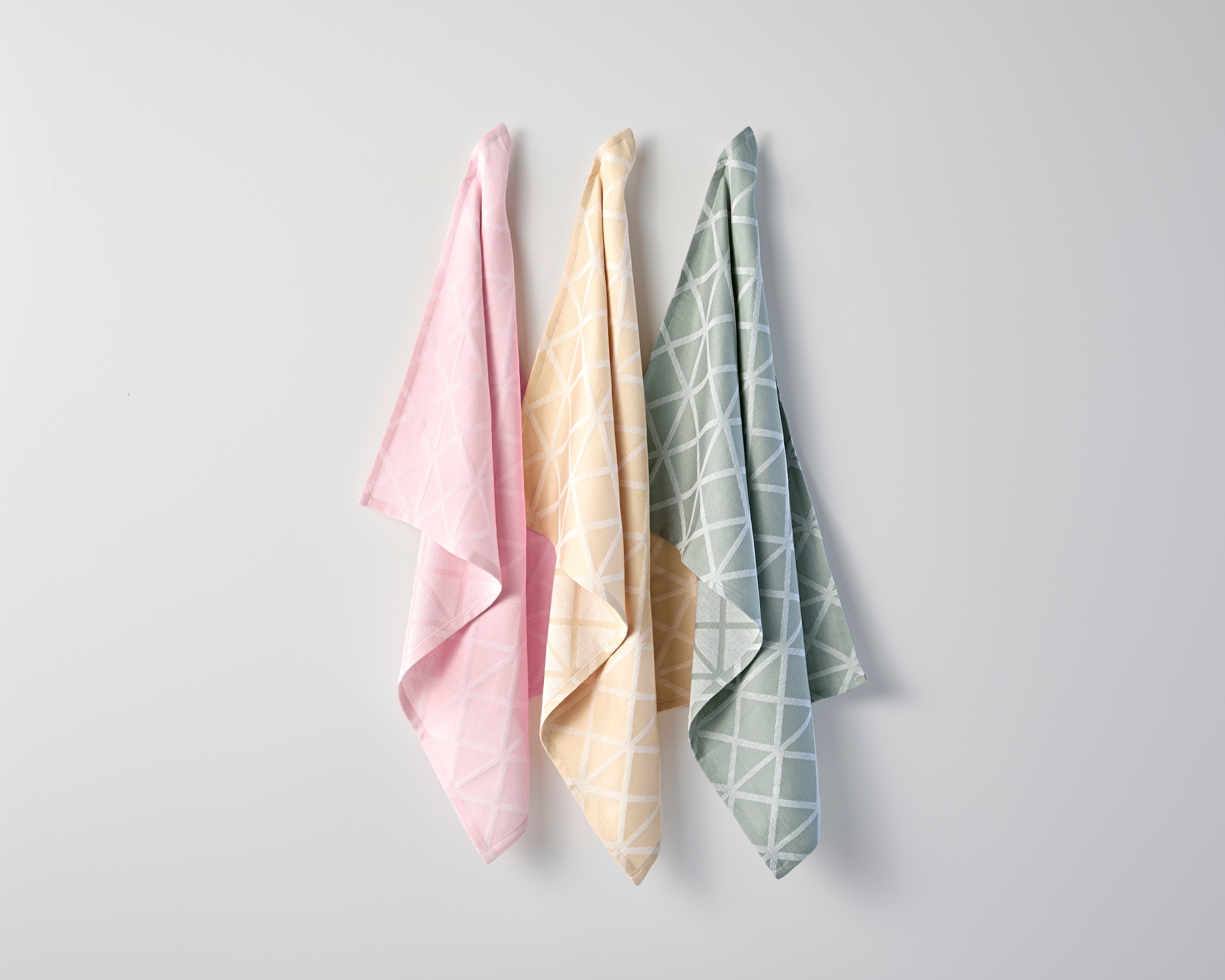 OTTO home Geschirrtuch »Brea« 100 % Baumwolle, 3er-Set, 50 × 70 cm, attraktives Design