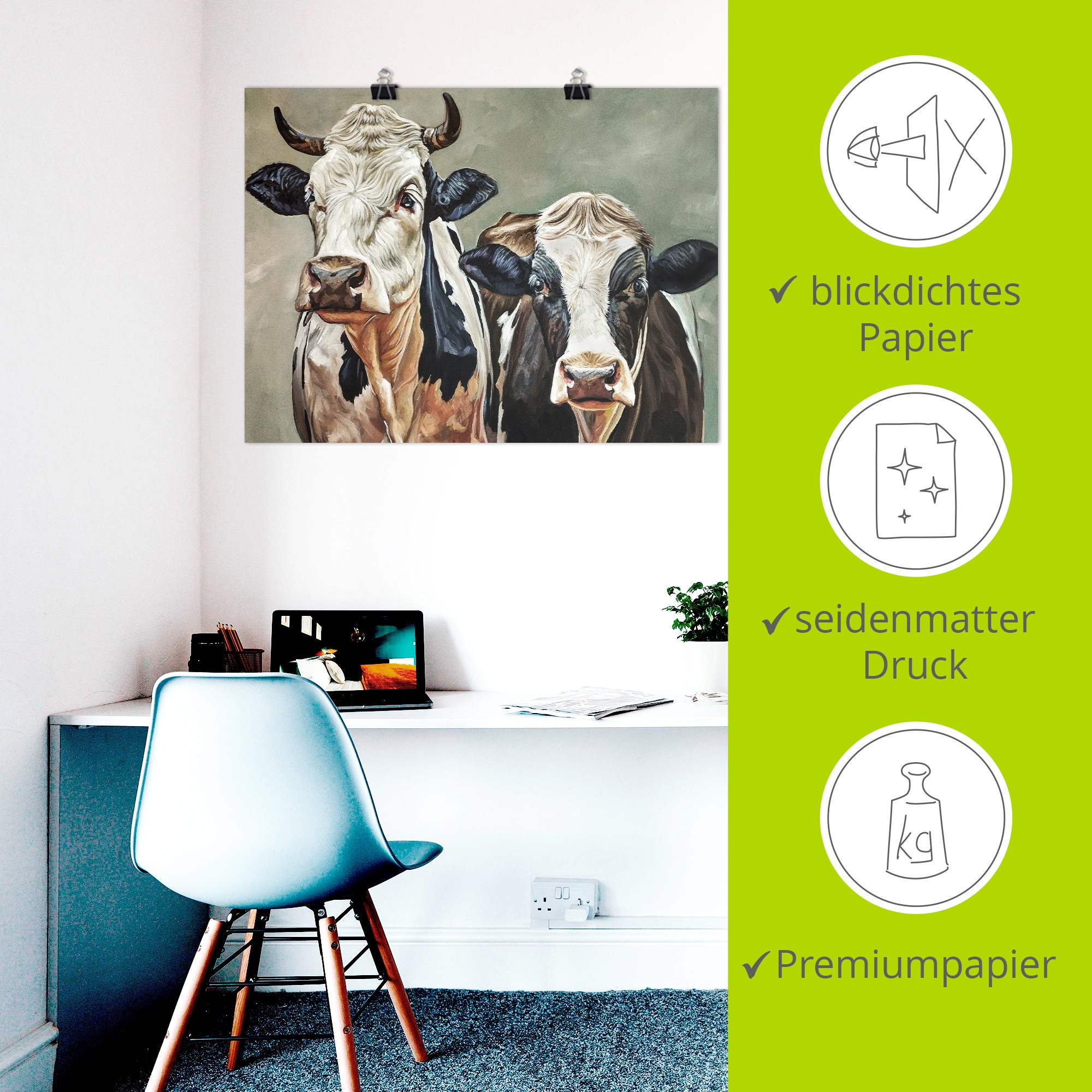 Artland Wandbild »Moo-Ment« Kuhbilder 1 Stk. tlg. als Alubild, Leinwandbild, Poster, Wandaufkleber in verschied. Größen