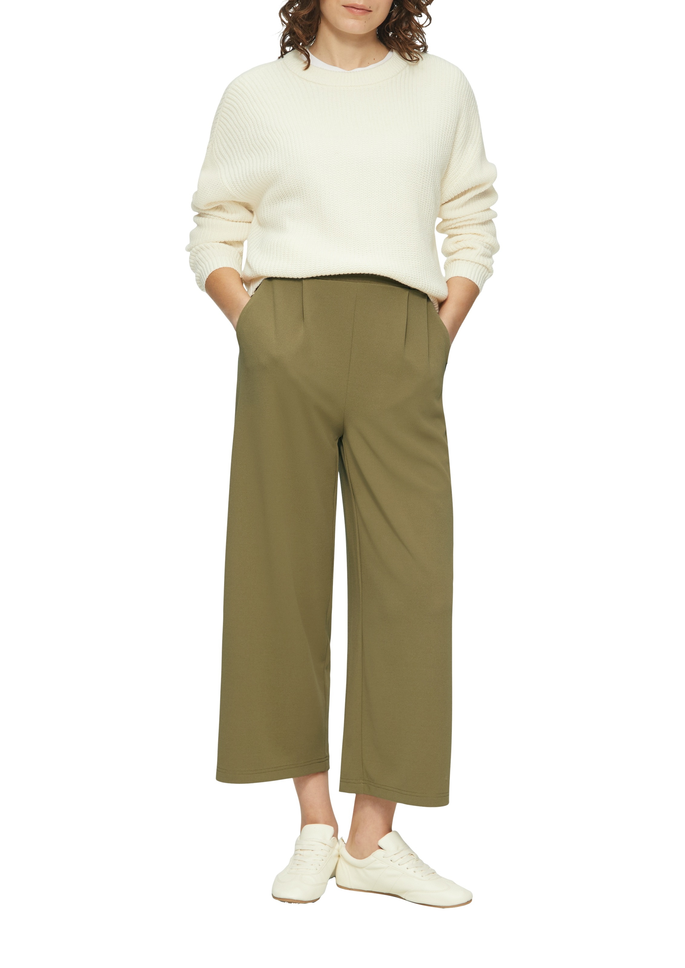 QS Culotte, Sommerhose mit Knopf-Design am Bund günstig online kaufen