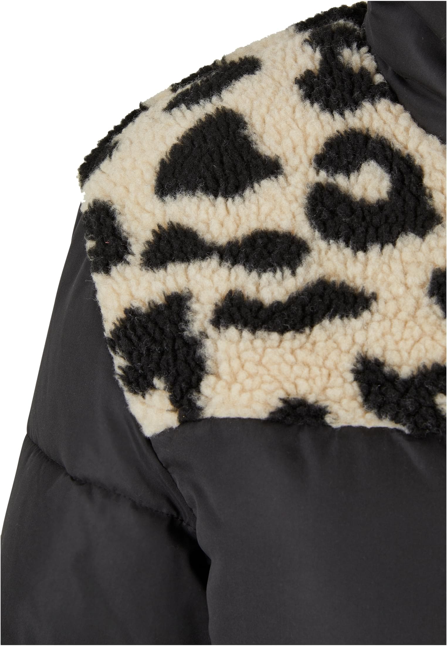 Puffer CLASSICS Sherpa Kapuze »Damen BAUR | Jacket«, St.), Ladies (1 AOP Mixed kaufen URBAN Winterjacke ohne