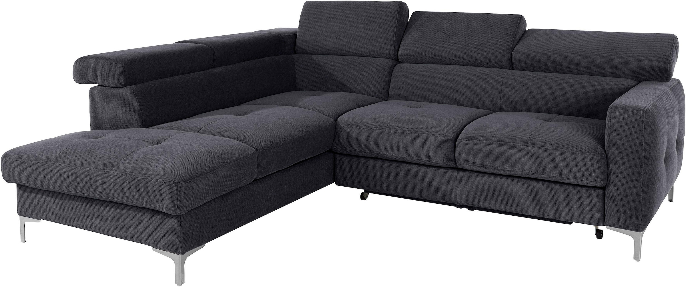 COTTA Ecksofa "Sammy L-Form" mit Kopfteilverstellung, wahlweise mit Schlaffunktion & Bettkasten