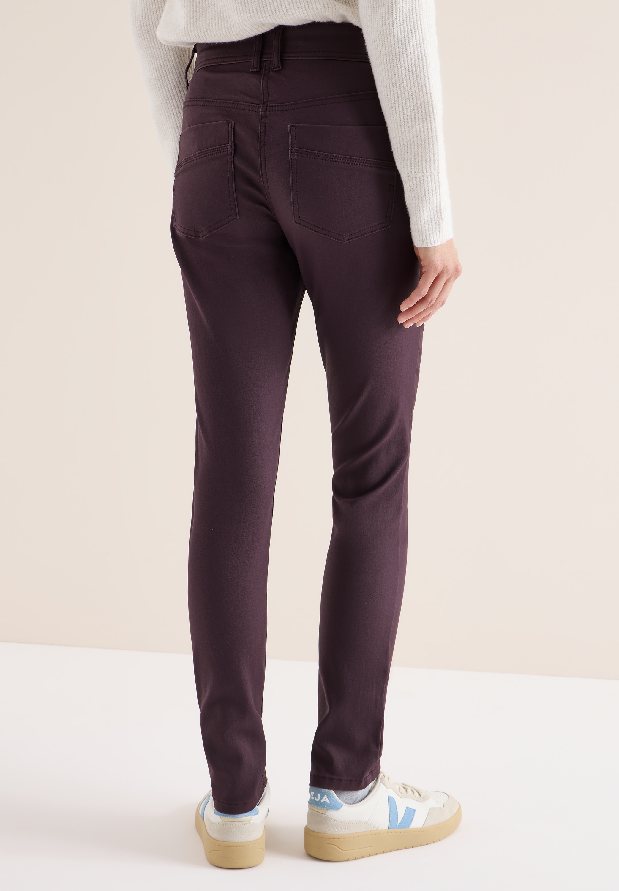 STREET ONE 5-Pocket-Hose  mit leichtem Glanz