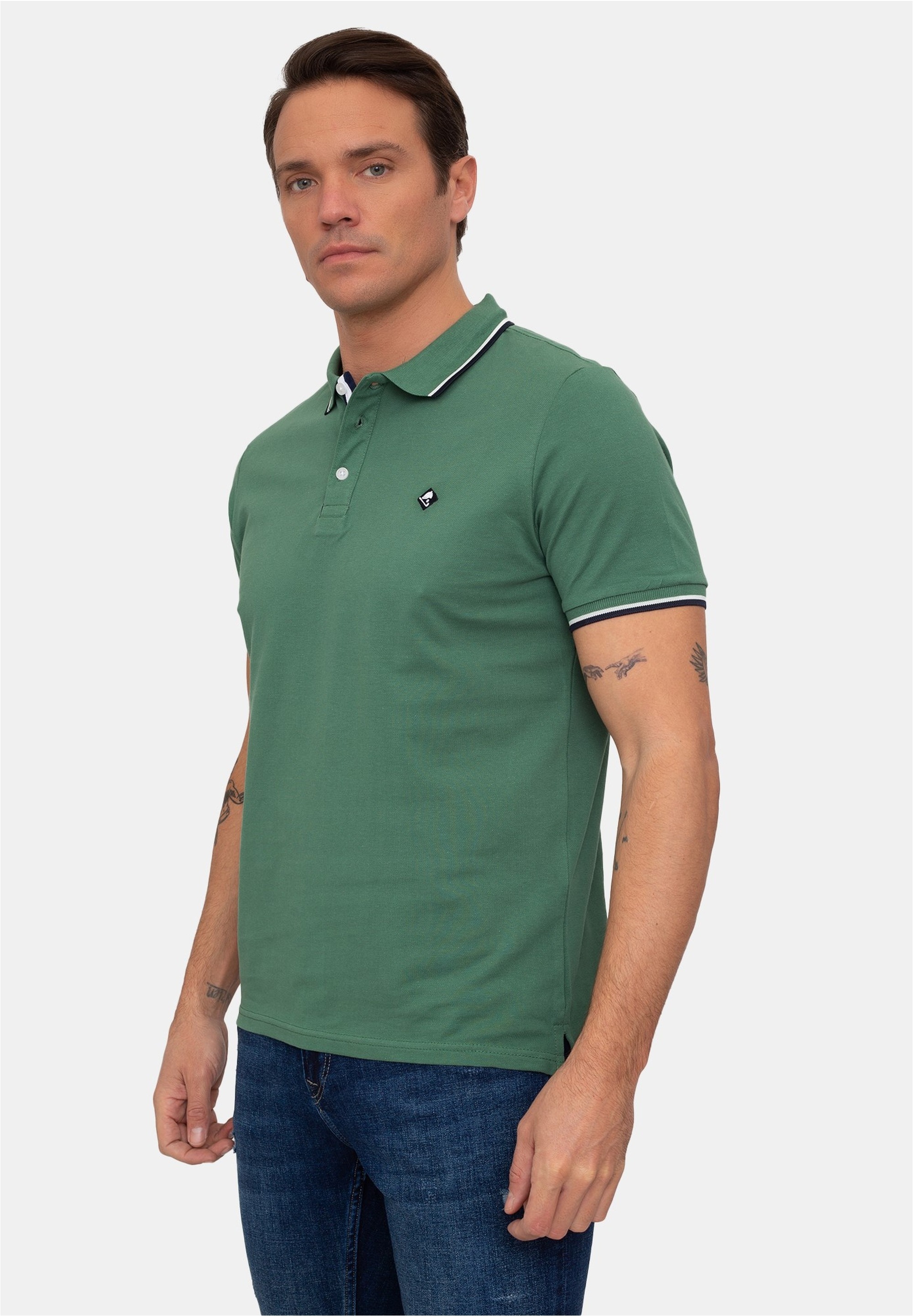 SIR RAYMOND TAILOR Poloshirt, mit klassischem Kragen und kurzer Knopfleiste