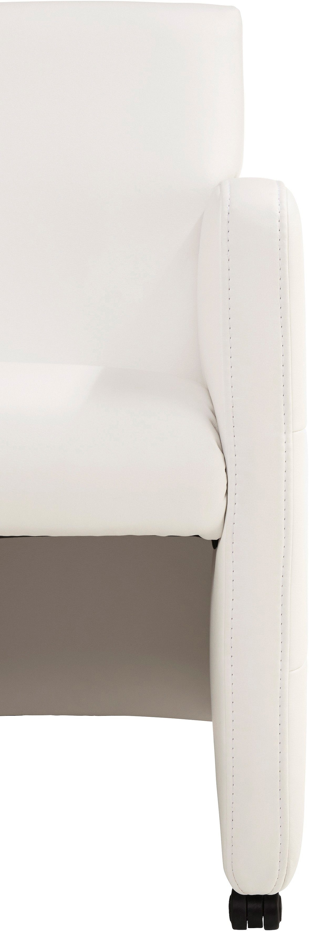 exxpo - sofa fashion Esszimmersessel »Barista, Loungesessel auf Rollen mit hoher Bodenfreiheit«