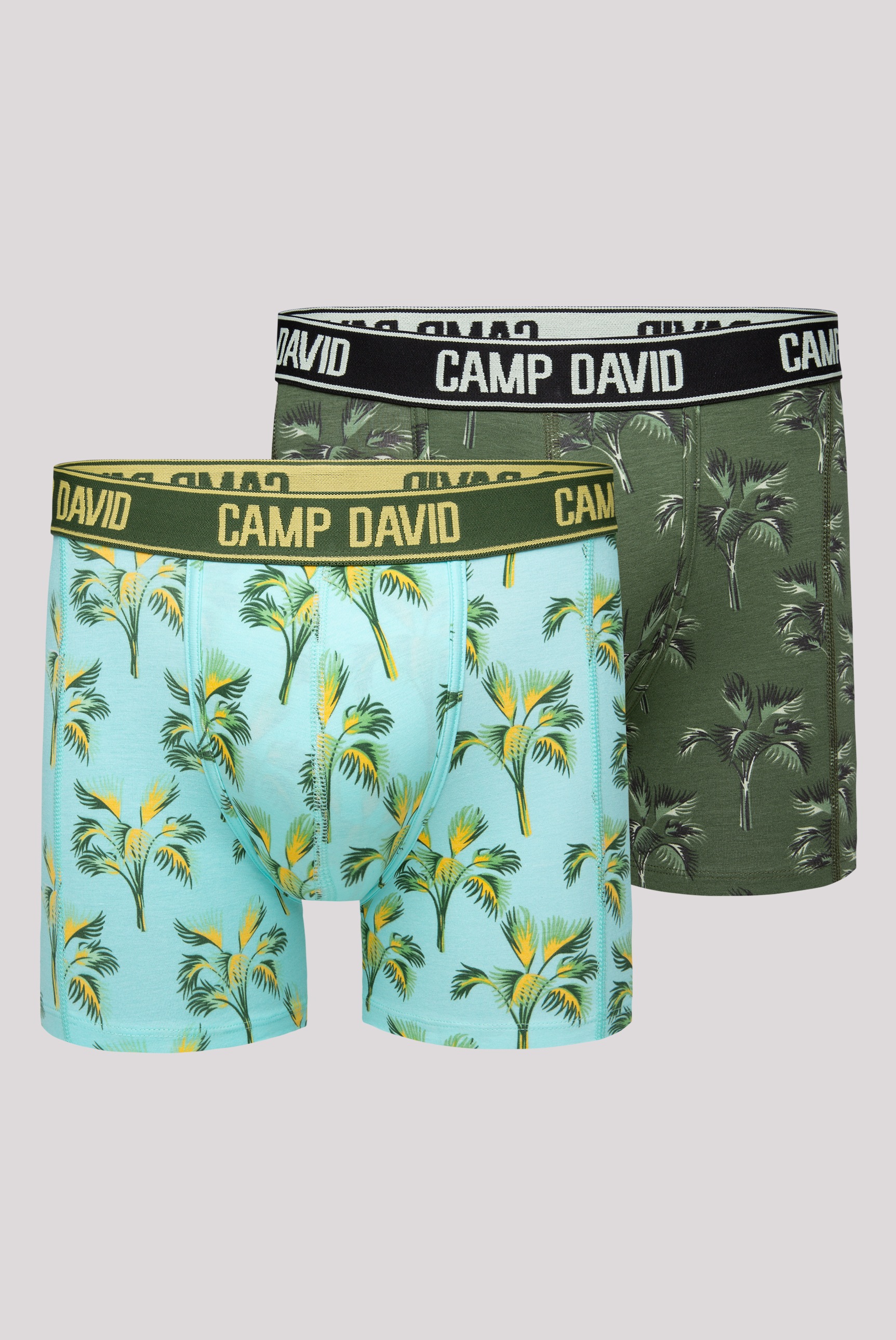 CAMP DAVID Herren Boxershorts "Set:", Gr. S, bunt, Material: 95% Baumwolle, 5% Elasthan, bedruckt, Unterhosen, mit All Over Print