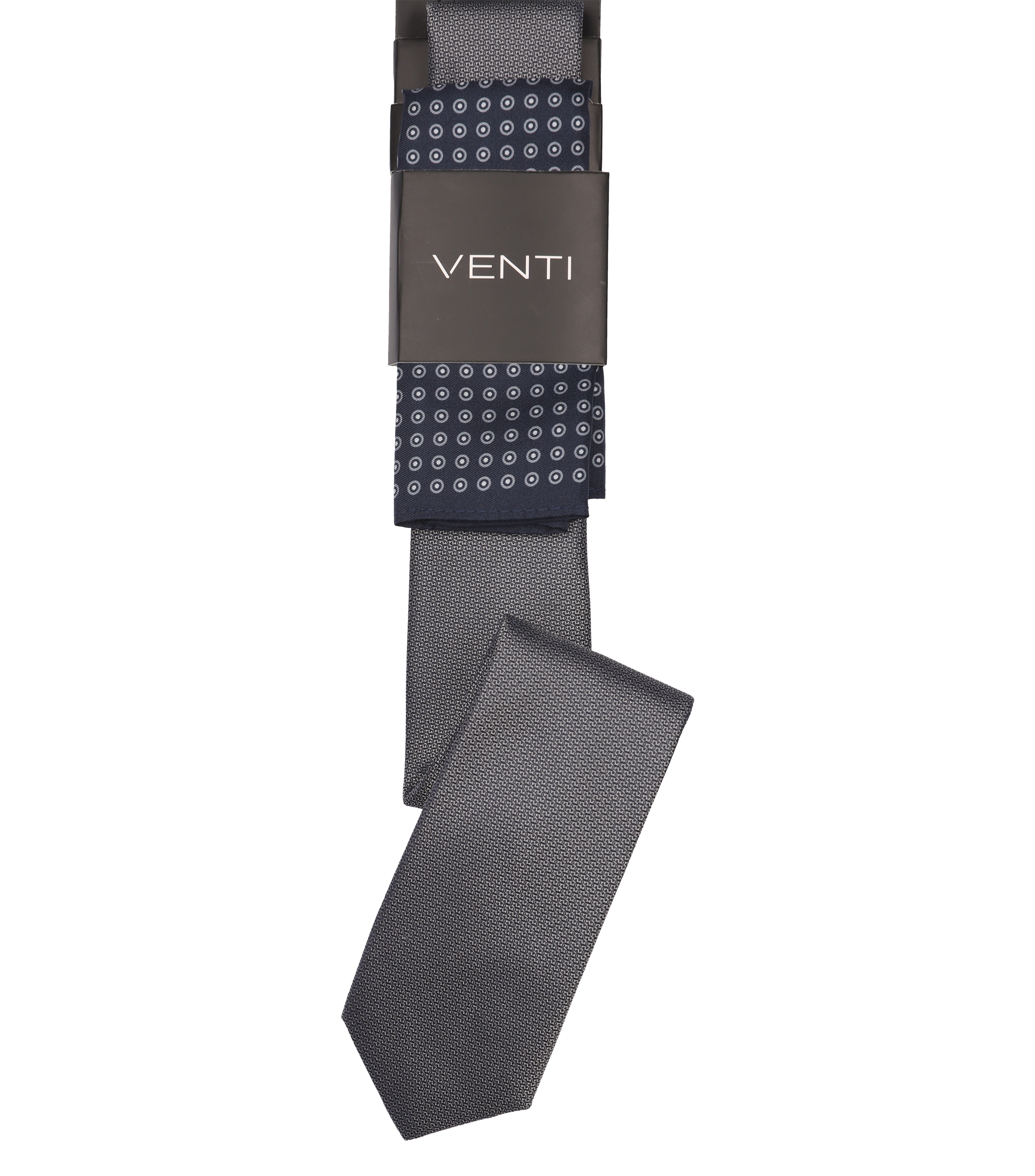 VENTI "VENTI Set aus Krawatte und Einstecktuch gemustert"