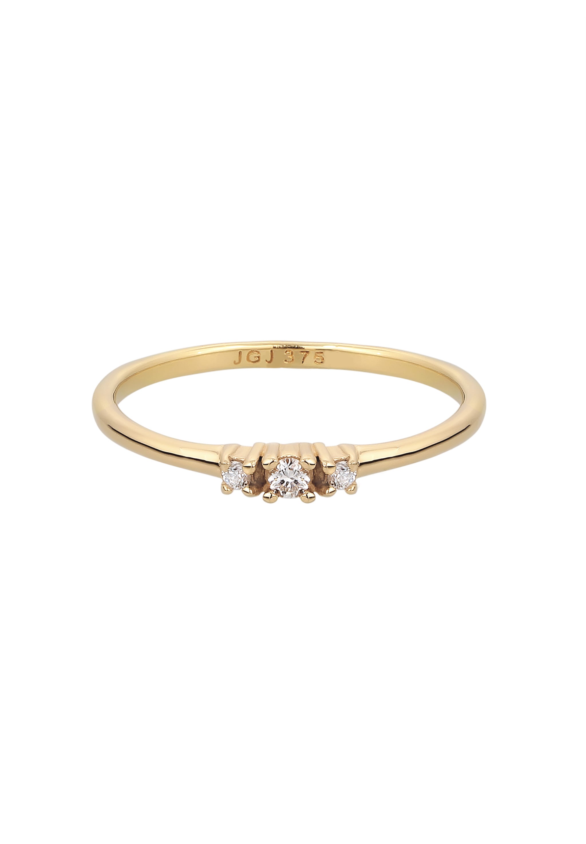 Elli DIAMONDS Diamantring »Ring Laborgezüchtete Diamanten Weiß (0.075 ct) 375 Gelbgold«