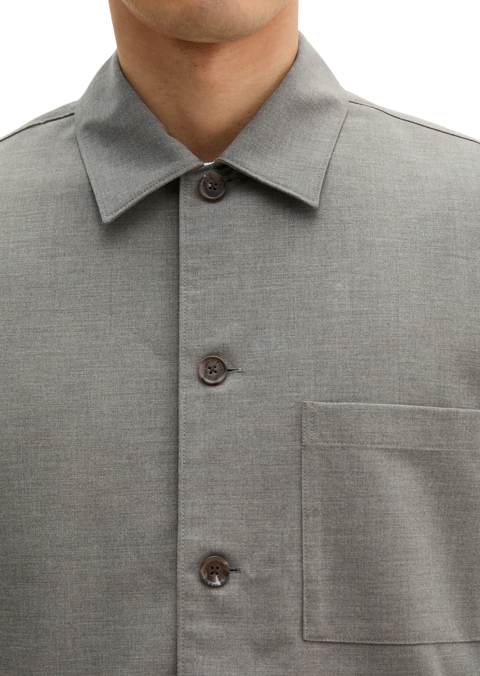 Marc O'Polo Kurzjacke »aus sommerlichem Woll-Mix« ohne Kapuze