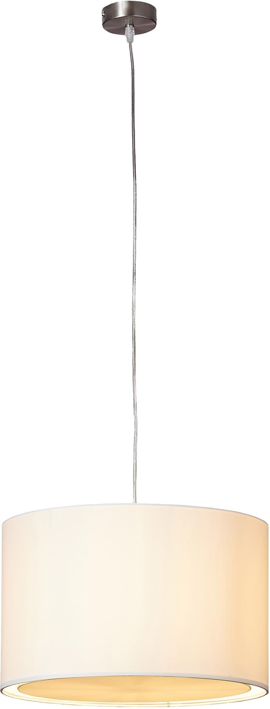 Brilliant Pendelleuchte »Clarie«, 1 flammig-flammig, 40cm Höhe, E27 max. 60W, Metall/Textil, grauer Stoffschirm, dimmbar