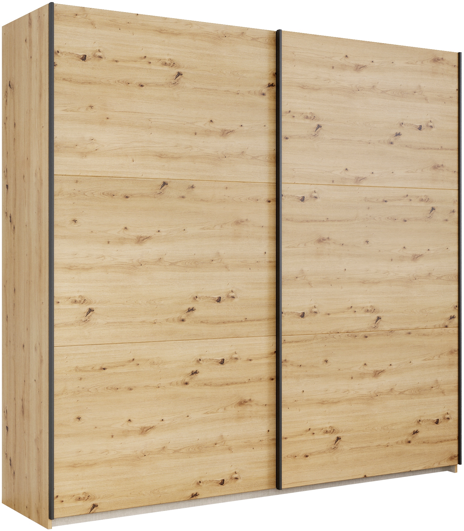 rauch Schwebetürenschrank "Kleiderschrank Drehtürenschrank Schrank Garderobe KRONACH" in 3 Ausstattungen BASIC/CLASSIC/PREMIUM, Breiten 131/175/218/261 cm, optional ohne, mit 1 oder 2 Spiegel, viel Stauraum MADE IN GERMANY