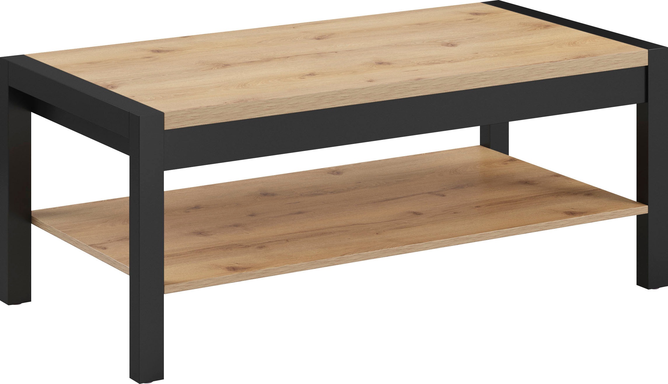 Home affaire Couchtisch "Aktiv", (B/T/H): 120/60/48 cm, Mit einem Ablageboden