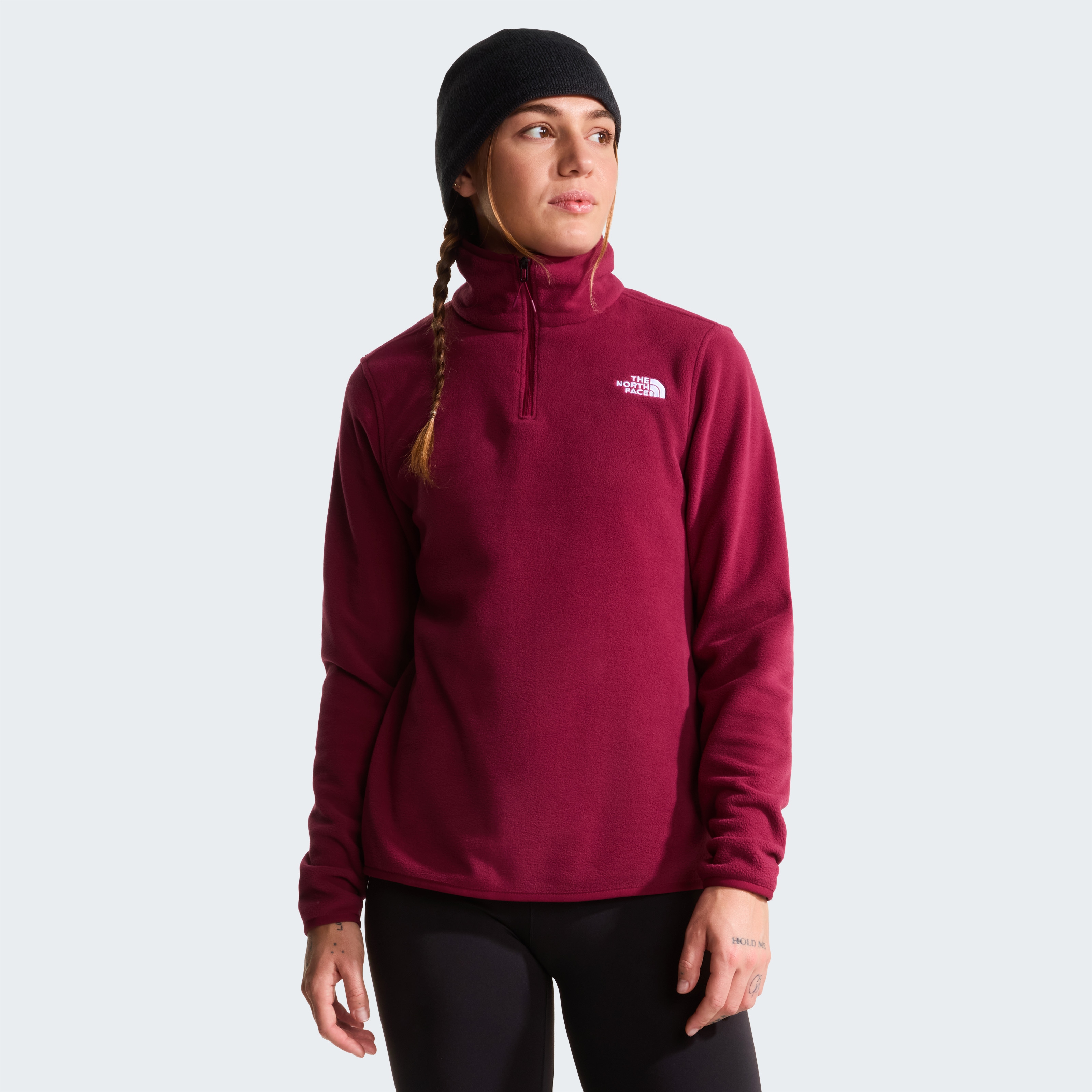 The North Face Fleecepullover "W GLACIER FLEECE 1/4 ZIP JACKET", Halfzip aus Polyester, mit 1/4 Reißverschluss