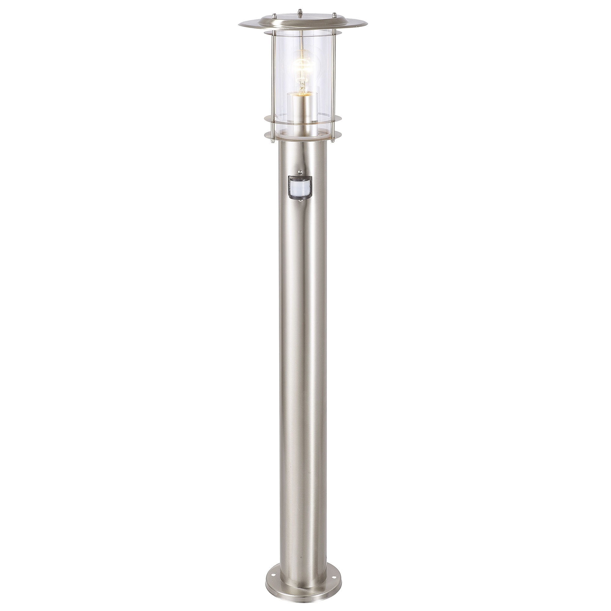 Lampadaire extérieur avec détecteur de mouvements Brilliant York 60 W acier inoxydable 105 cm