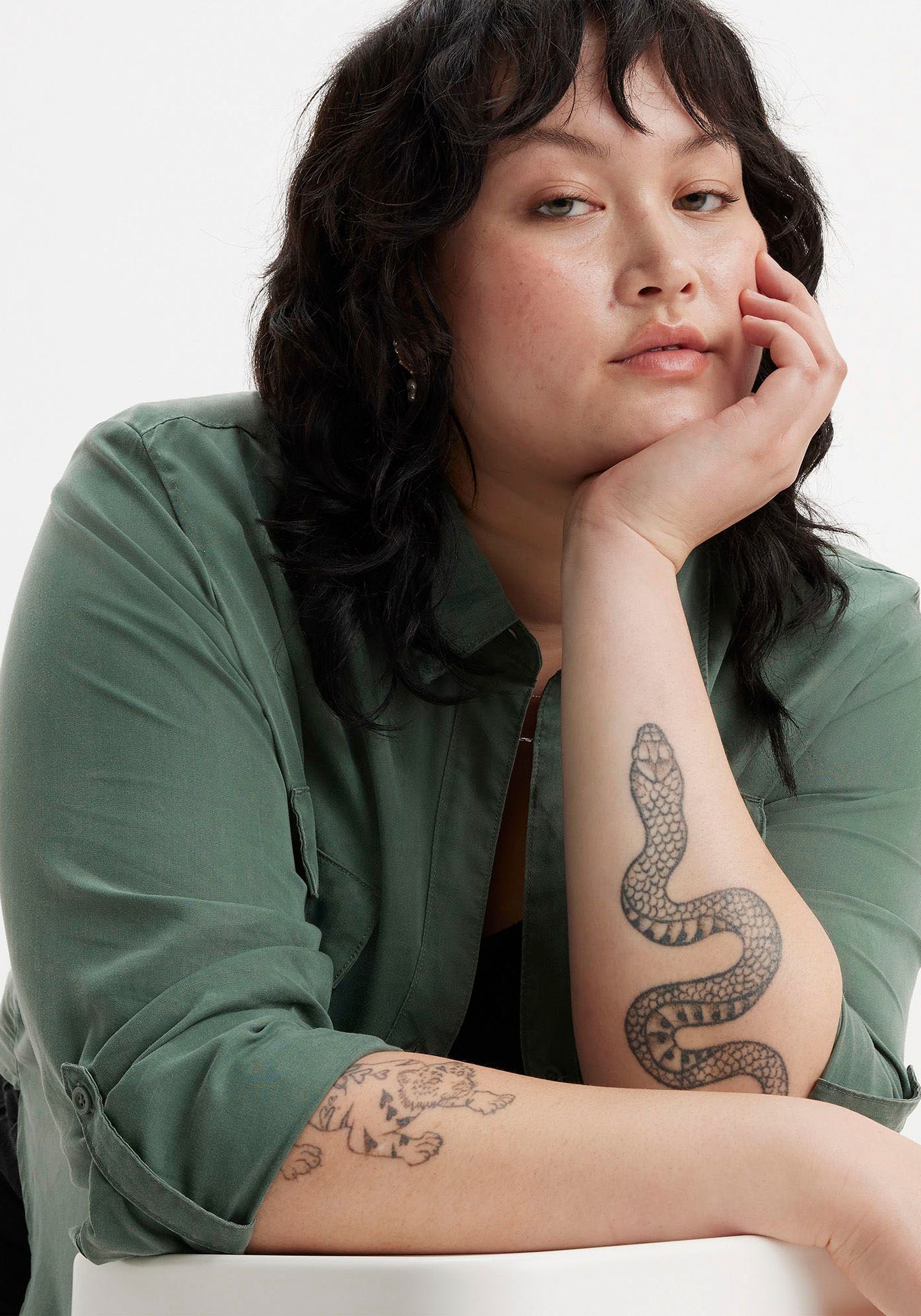 Thumbnail - Levis Plus Hemdbluse "DOREEN UTILITY SHIRT" angenehm luftig und leicht